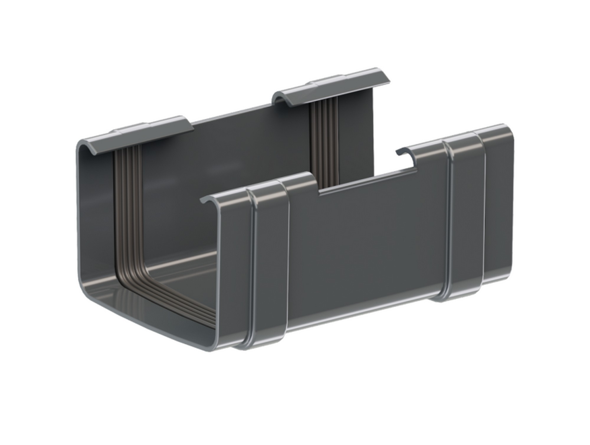 Spojka žlabová hranatá GuttaKROP PVC antracit GUTTA