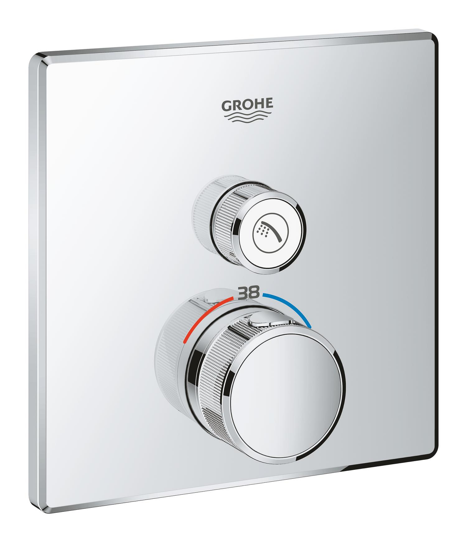 Díl nadomítkový Grohe Grohtherm SmartControl s 1 ventilem chrom 29123000 GROHE