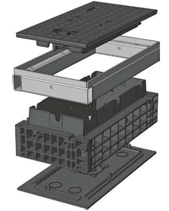 Šachta kabelová Langmatz EK278 poklop B125 litinový Langmatz
