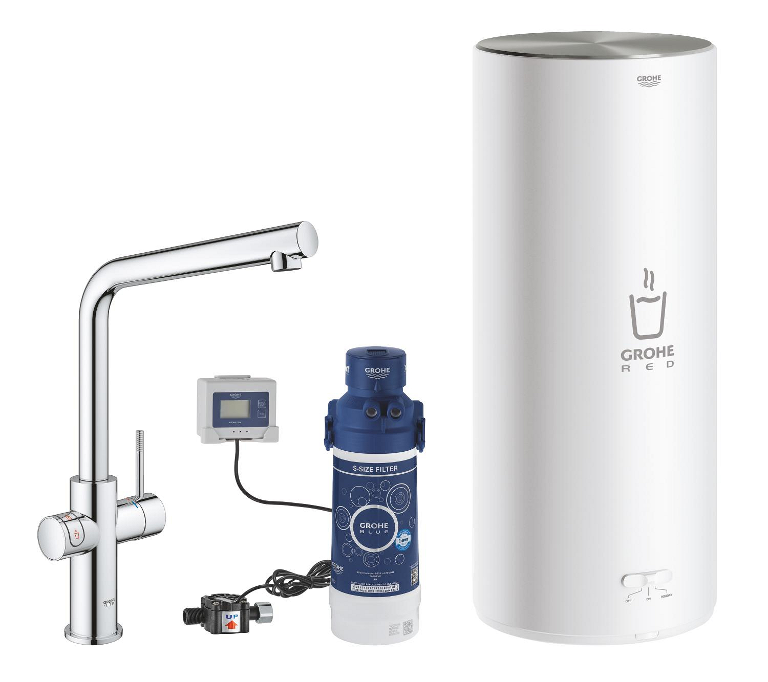 Baterie dřezová stojánková Grohe Red Duo s ohřevem vody a filtrací