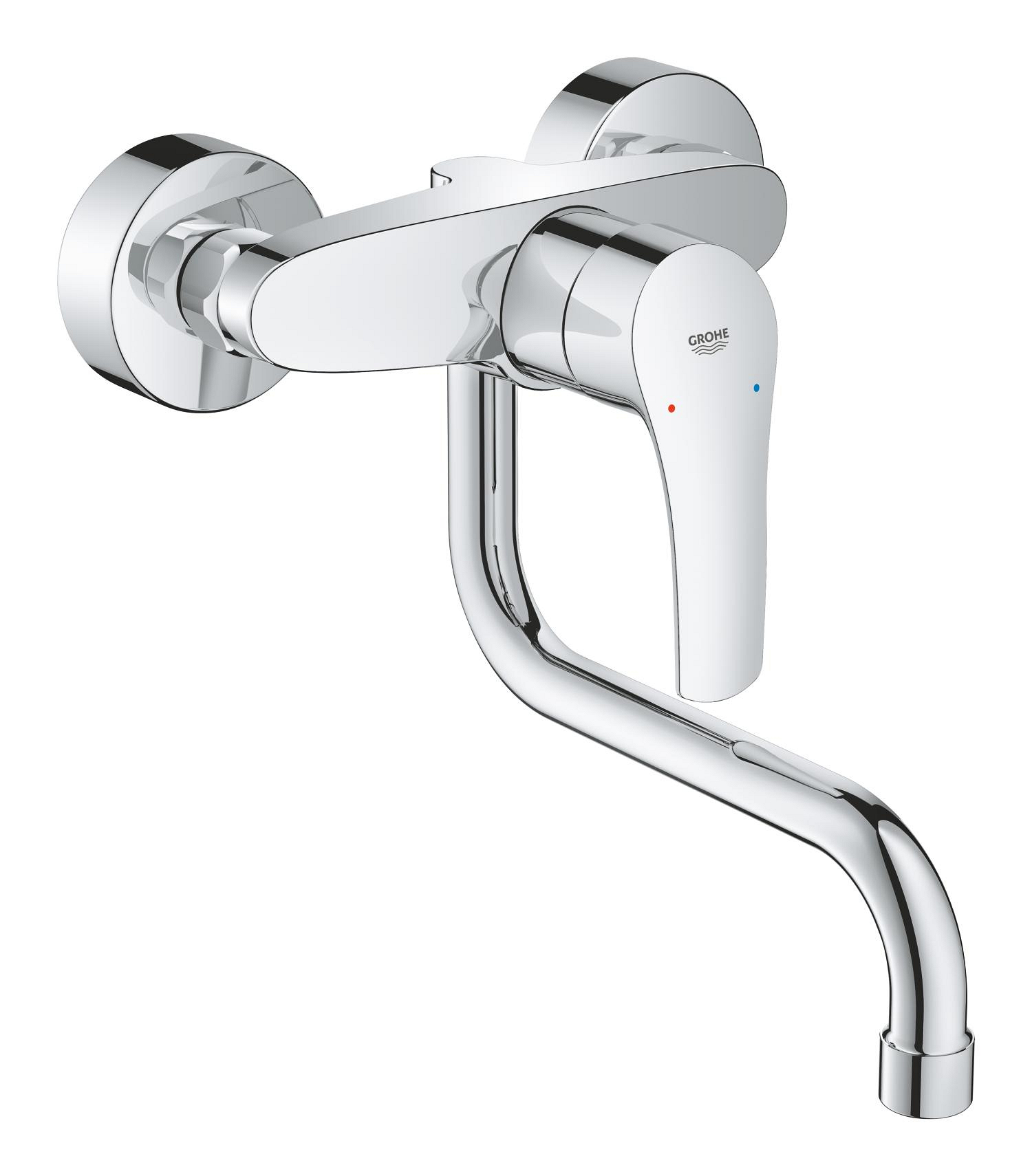 Baterie dřezová nástěnná Grohe Eurosmart 150 mm chrom 31391003 GROHE