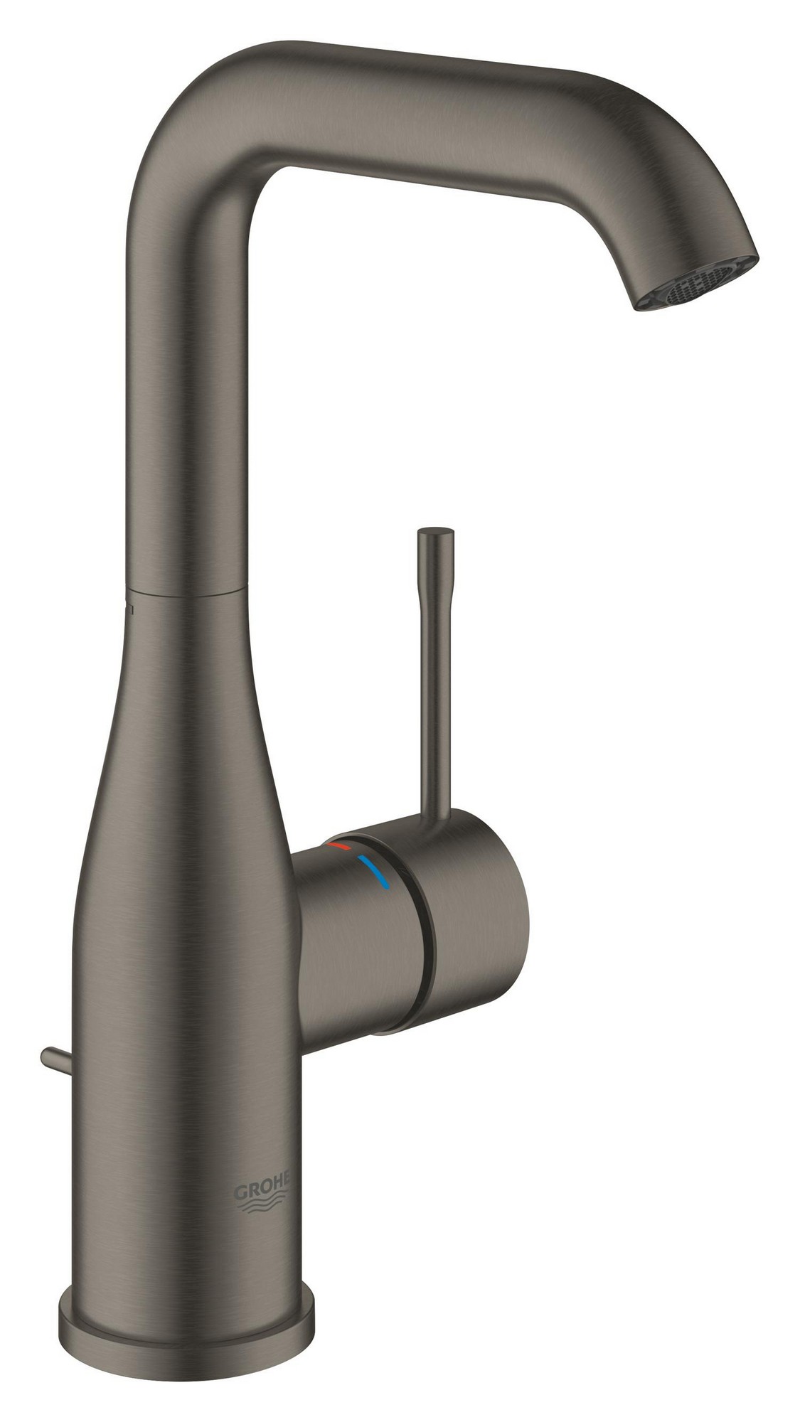 Baterie umyvadlová stojánková Grohe Essence velikost L kartáčovaný Hard Graphite 32628AL1 GROHE