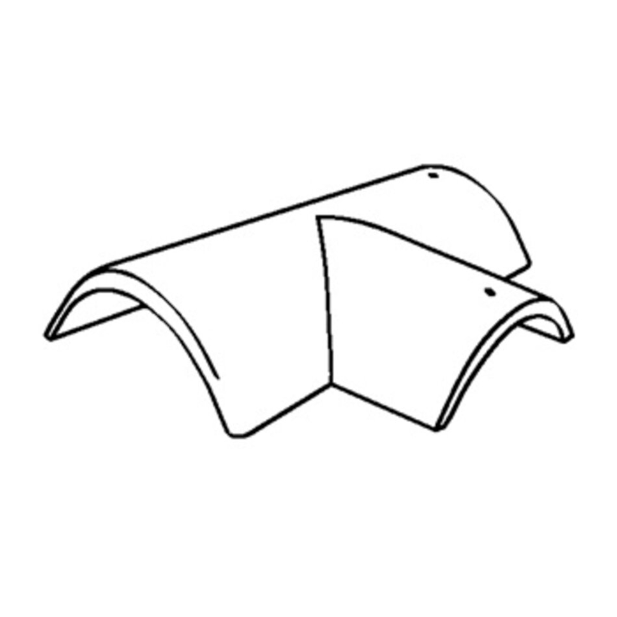 Hřebenáč rozdělovací pravý T220 Bramac Protector se dvěma příchytkami památkově červená BRAMAC