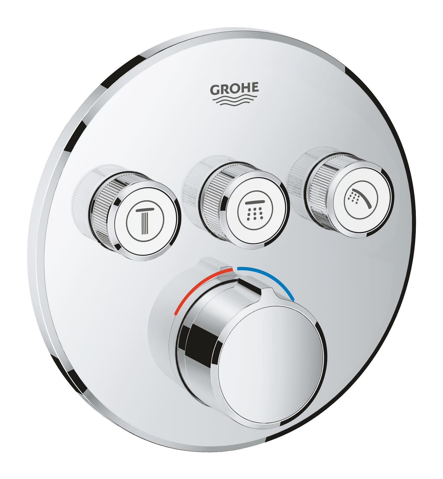 Díl nadomítkový Grohe SmartControl s 3 ventily chrom 29146000 GROHE