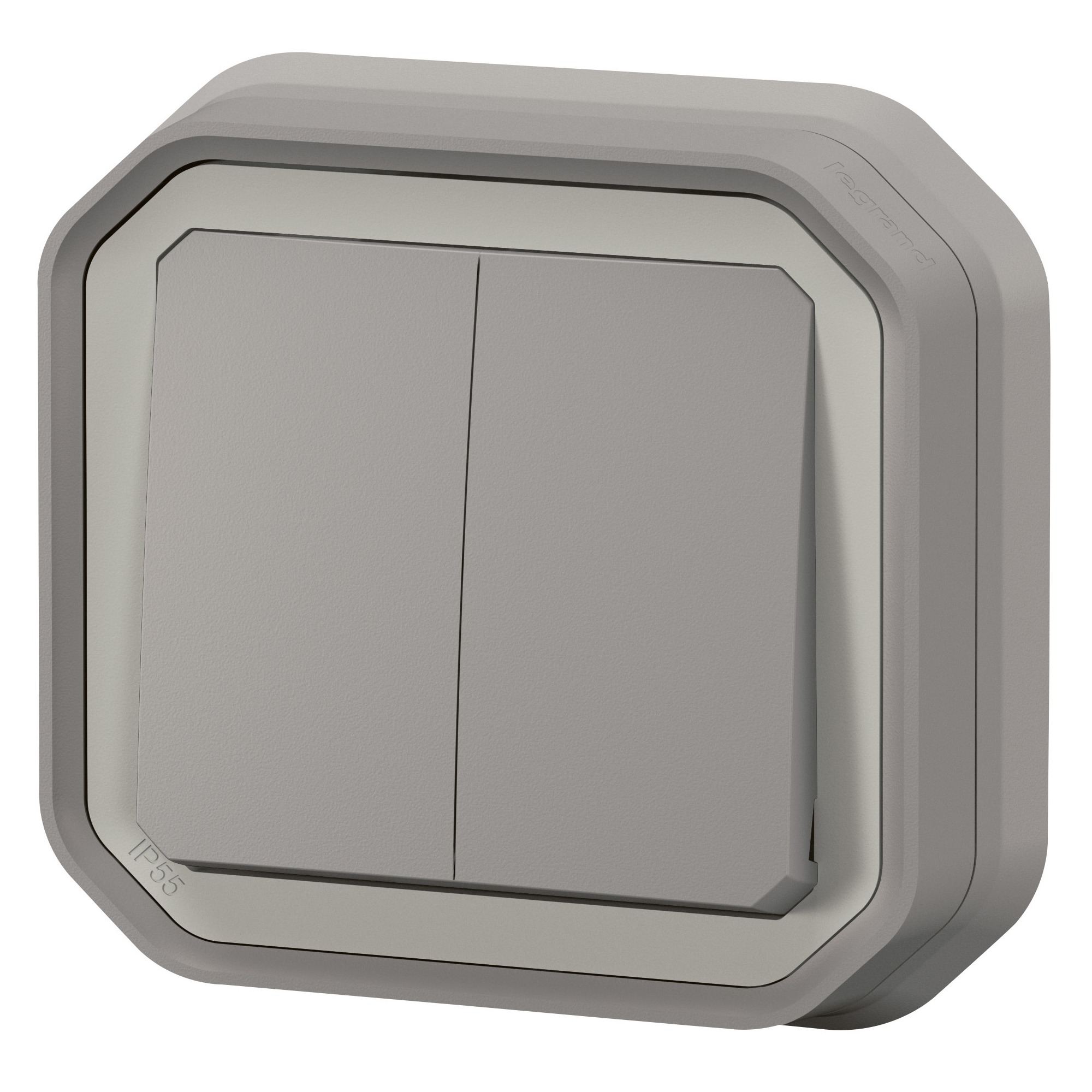 Přepínač střídavý dvojitý řazení 6+6 Legrand Plexo šedá Legrand