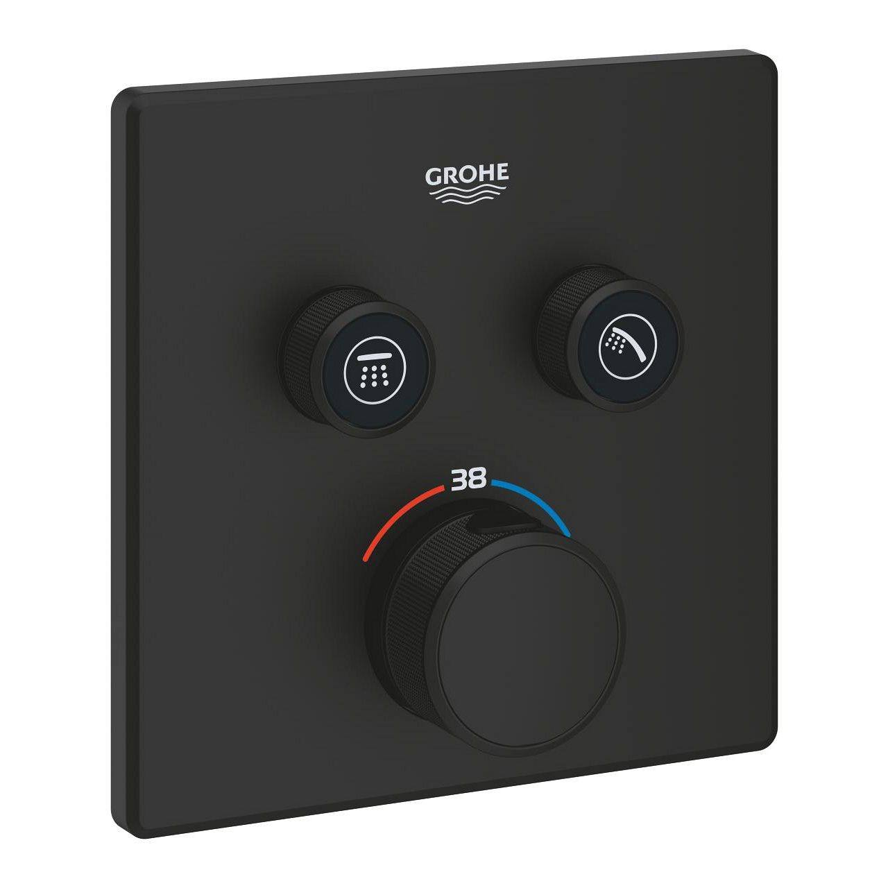Díl nadomítkový Grohe Grohtherm SmartControl s 2 ventily phantom black 102166KF00 GROHE