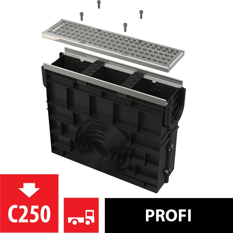 Vpust venkovní žlabová Alca AVZ103R-R104S s kovovým rámem