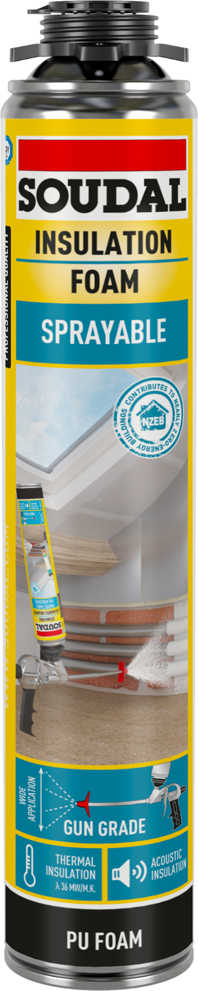 Pěna izolační stříkatelná Soudal Soudal