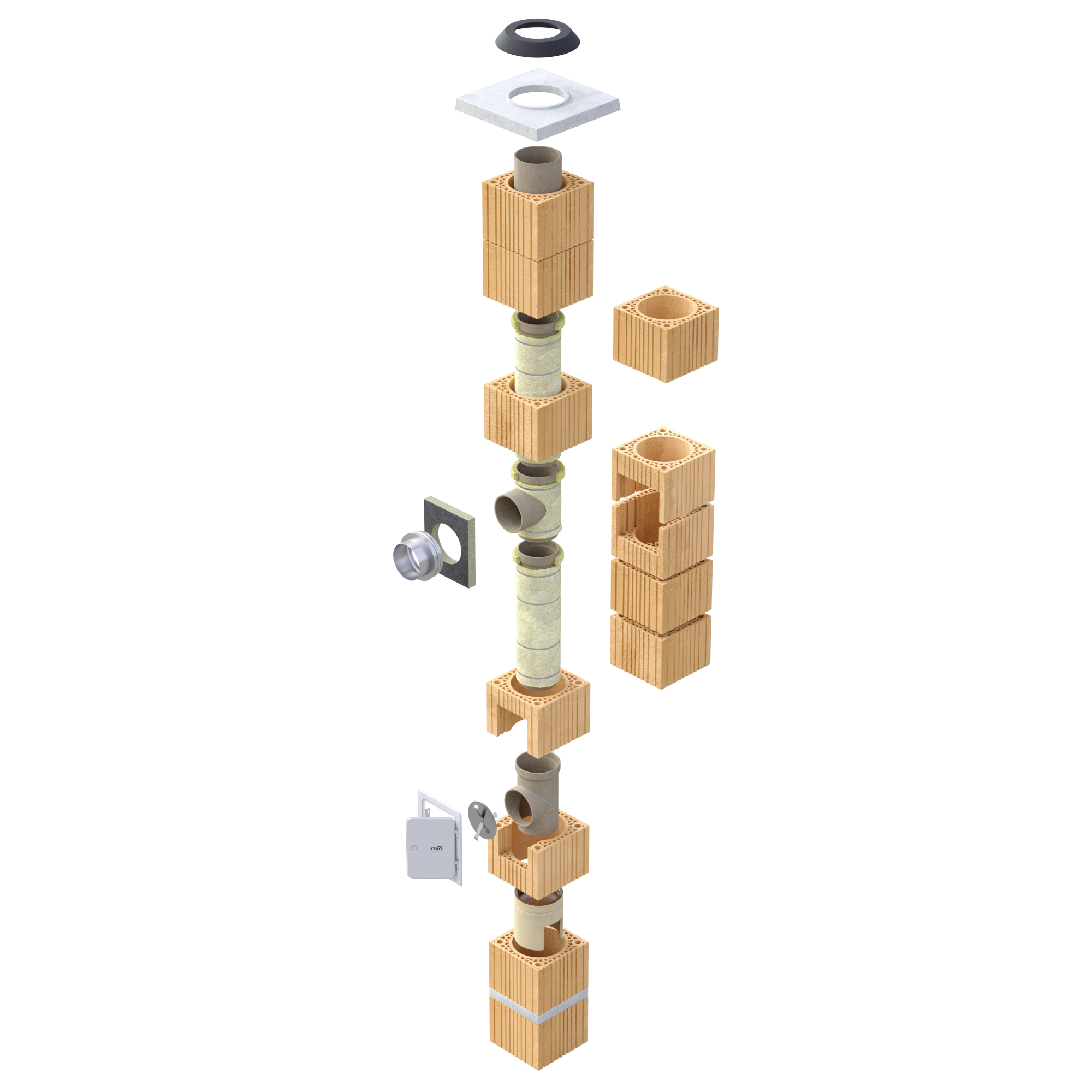 Komínová sestava Ciko Easy DN 180 výška 8 m Ciko