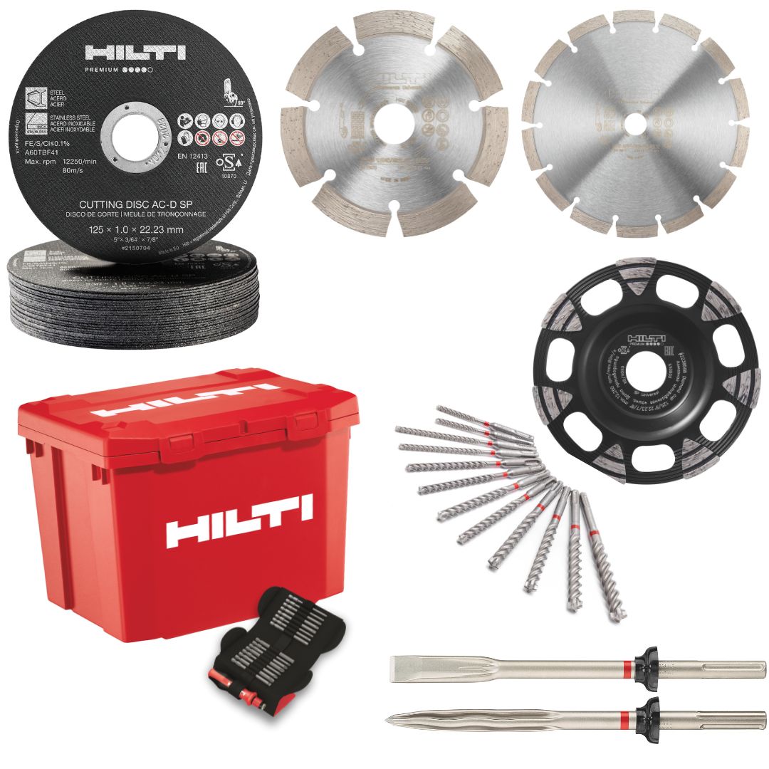 Sada příslušenství Hilti 54 ks + sada šroubováků a box Hilti