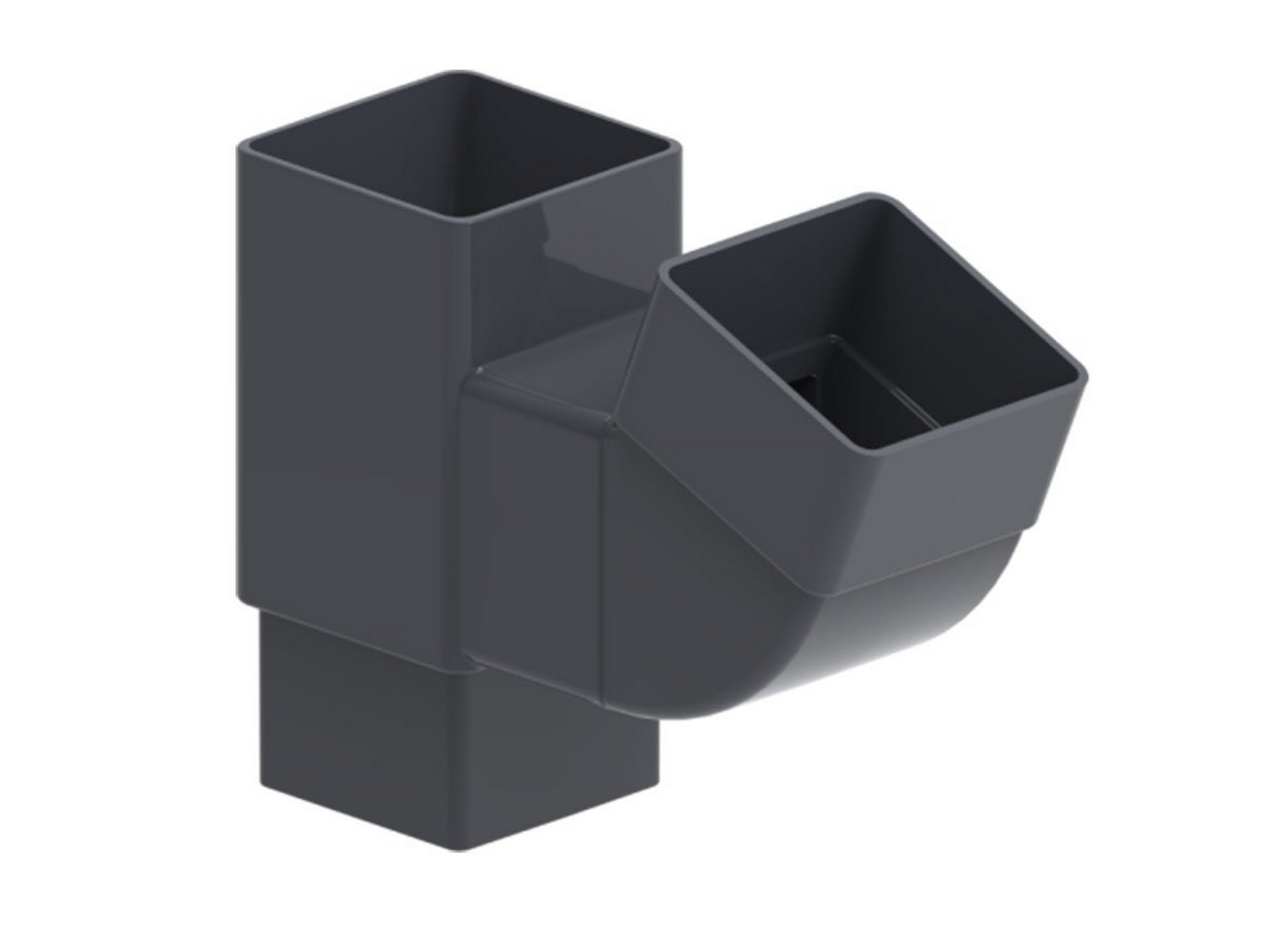 Odbočka svodu hranatá GuttaKROP PVC antracit GUTTA