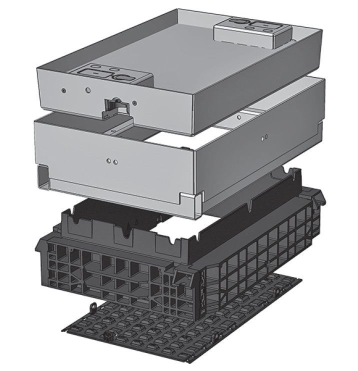 Šachta kabelová Langmatz EK368 poklop D400 ocelový – zádlažba Langmatz