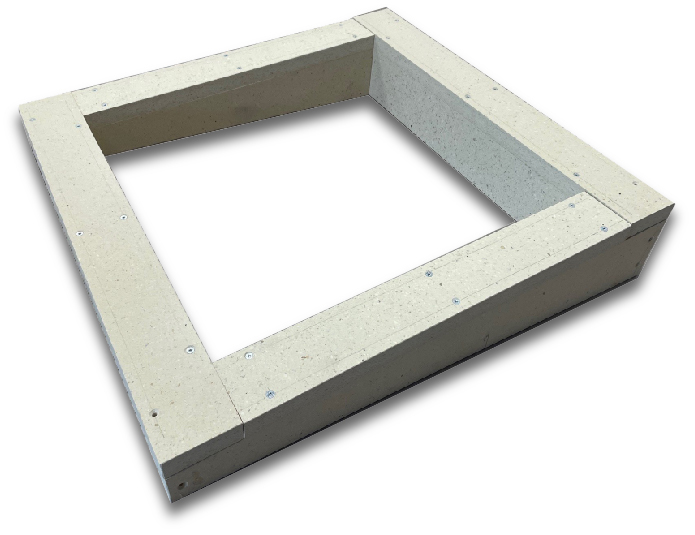 Rám podkladní ve sklonu 5° DEKLIGHT PIR frame 90×90 cm DEK