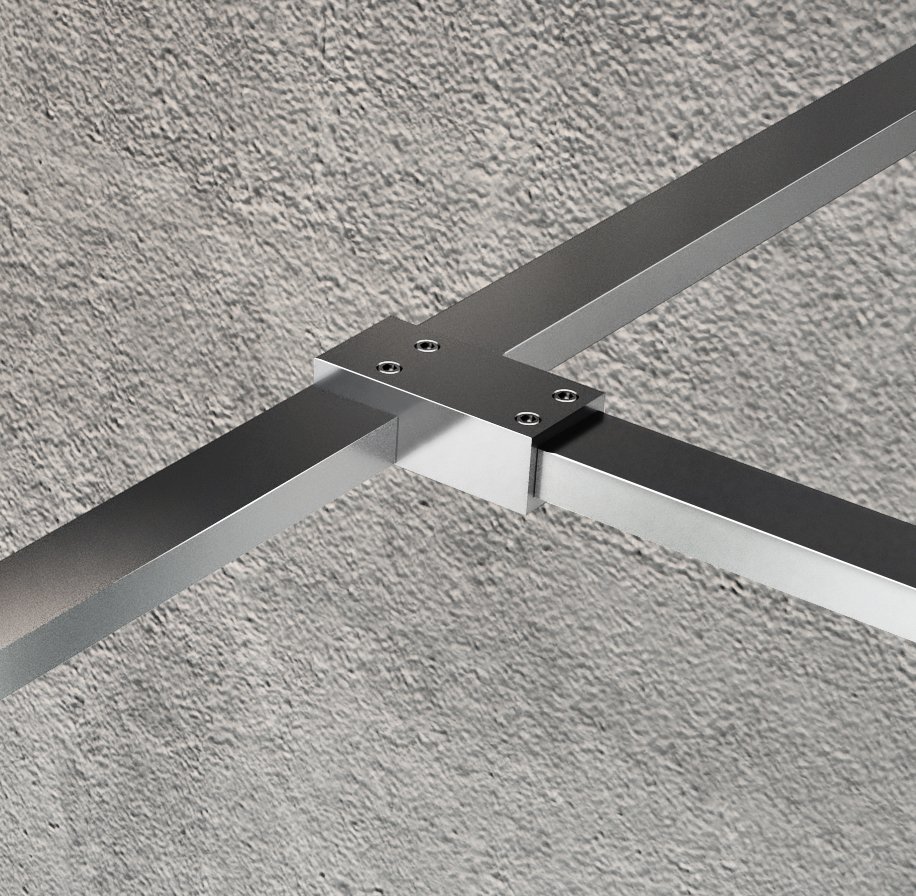 T-spojka vzpěr Gelco Vario chrom-leštěný hliník