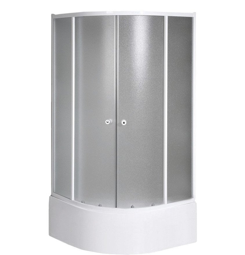 Kout sprchový Aqualine Arlen BTR 800×800 mm bílá/brick sklo R550