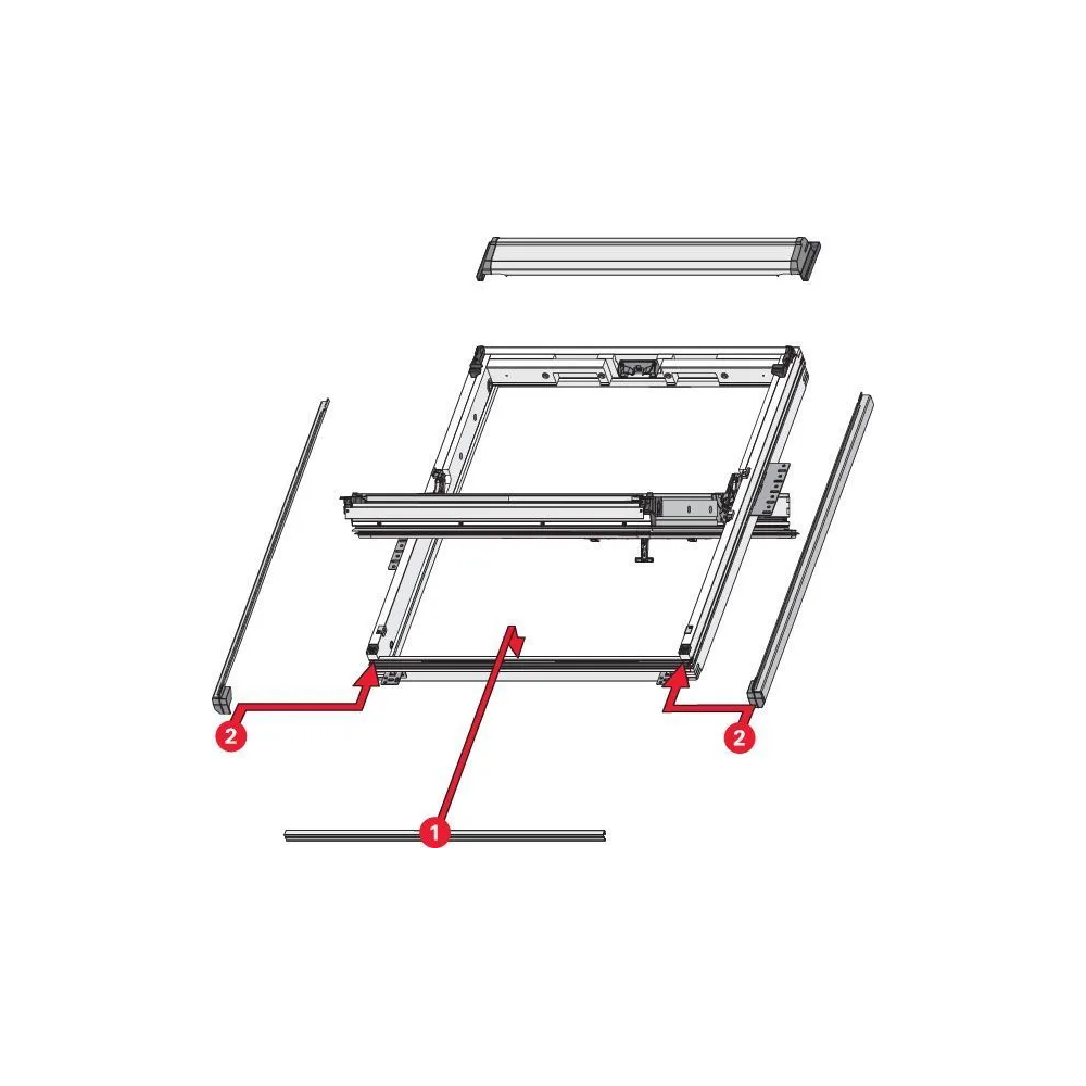 Krycí plechy rámu Roto Q EDX 060/060 Qx400 výprodej Roto