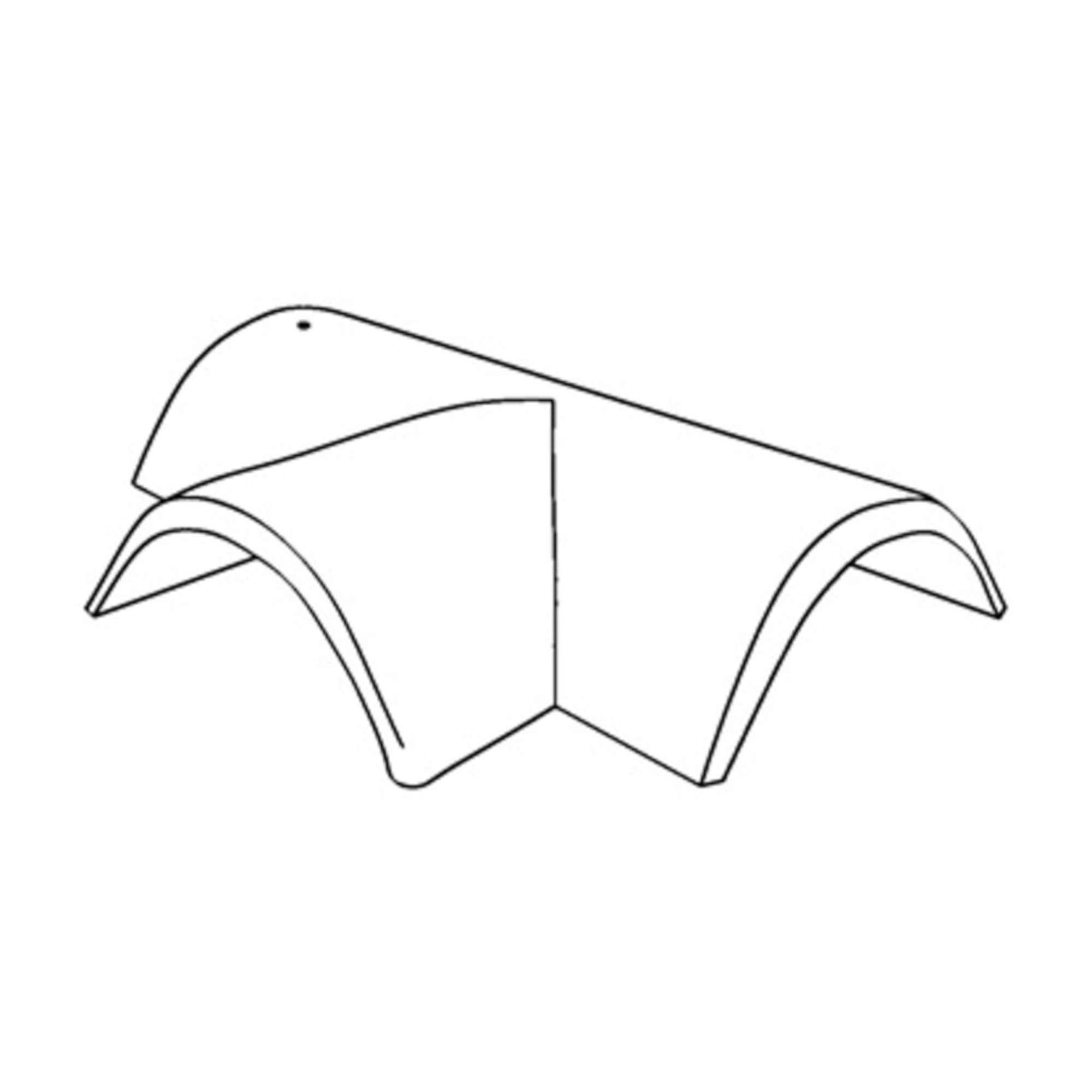 Hřebenáč rozdělovací levý T250 Bramac Protector s příchytkou památkově červená BRAMAC