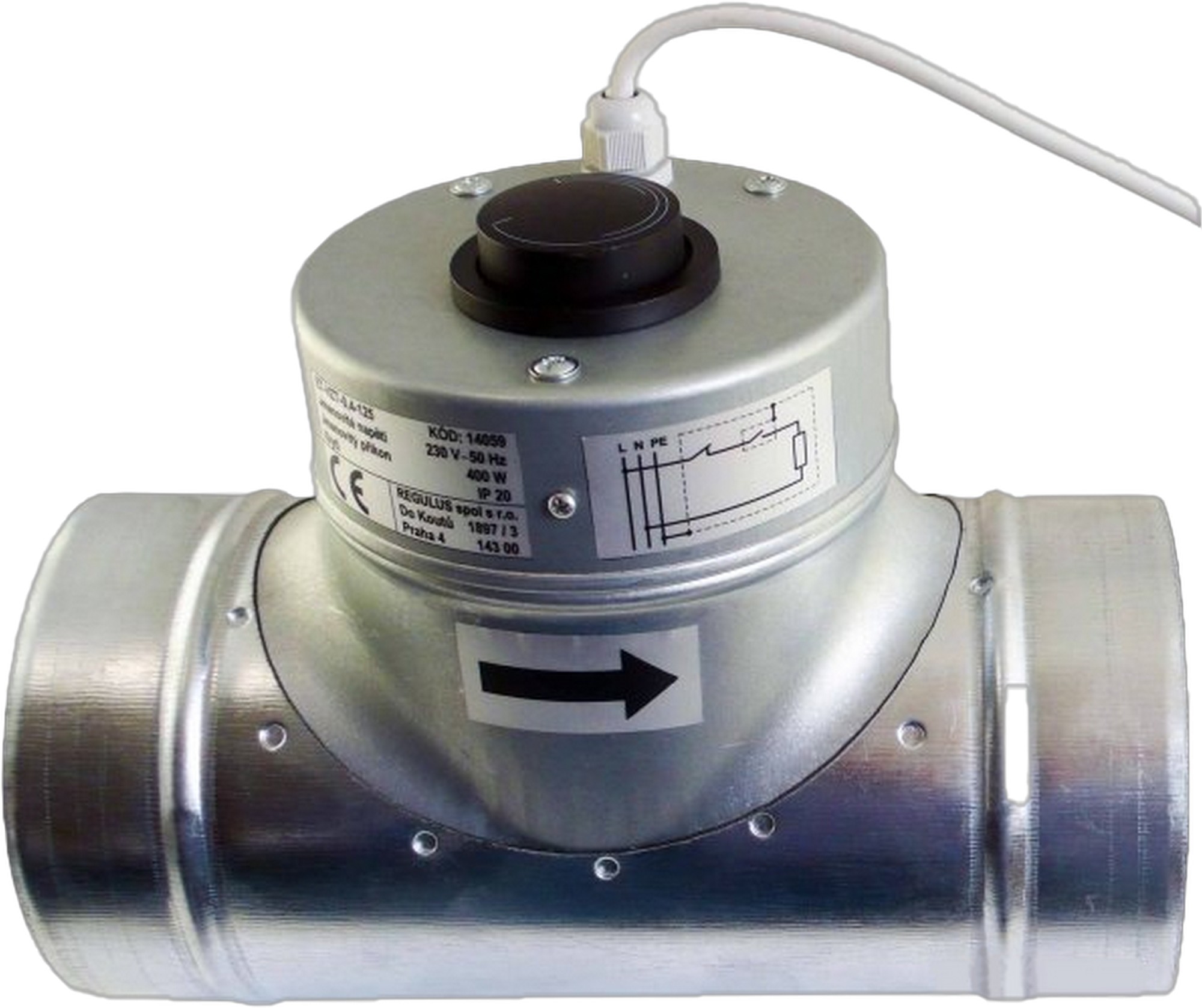 Ohřívač vzduchu elektrický Regulus 125 mm Regulus