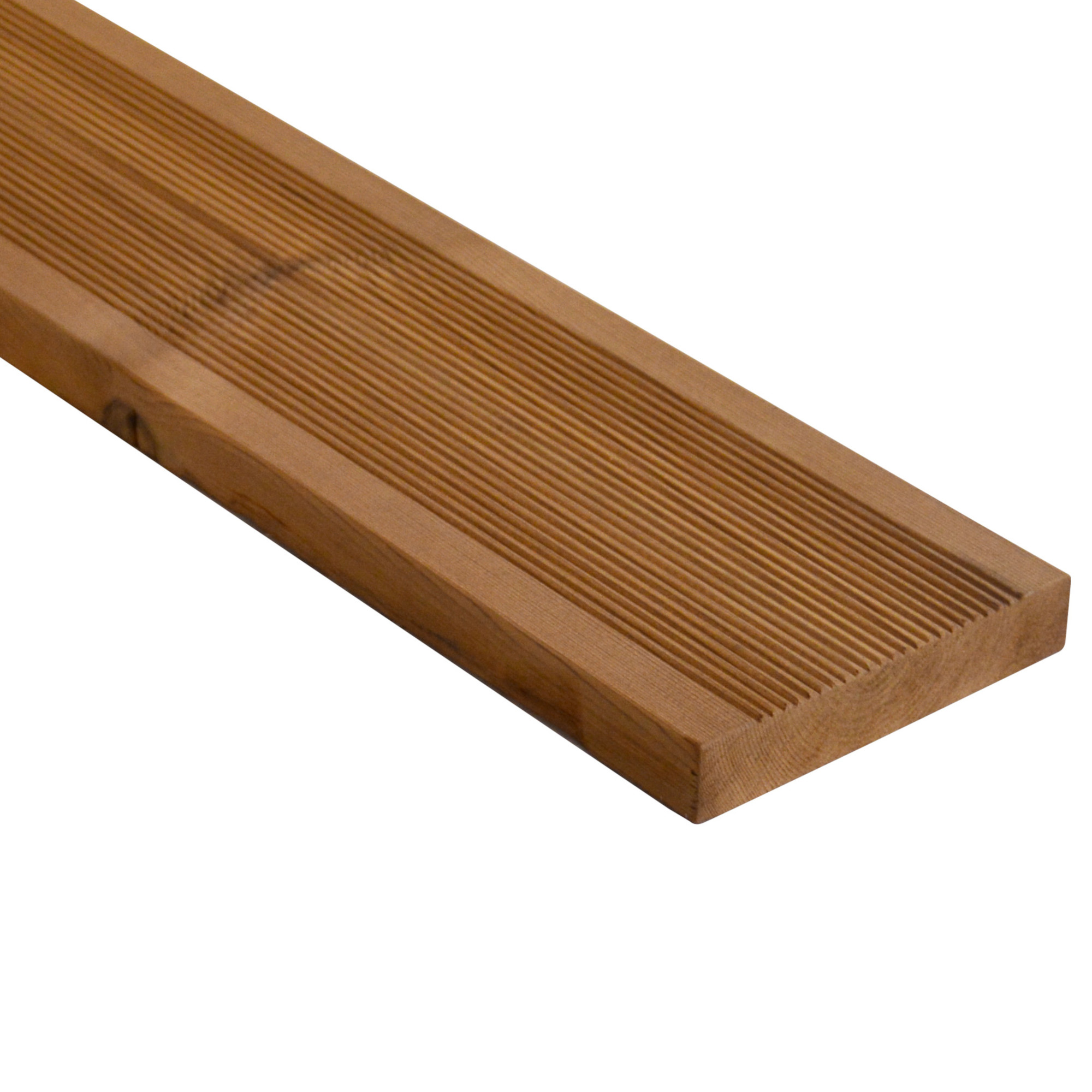 Prkno terasové AU-MEX Thermo borovice jemná drážka 26×138×3000 mm AU-MEX