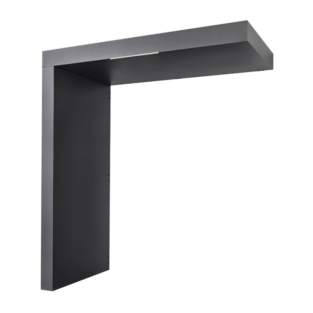 Stříška vchodová s levou bočnicí Guttavordach BS/B-L PLUS LED strip antracit 2 000×900×2 200 mm GUTTA