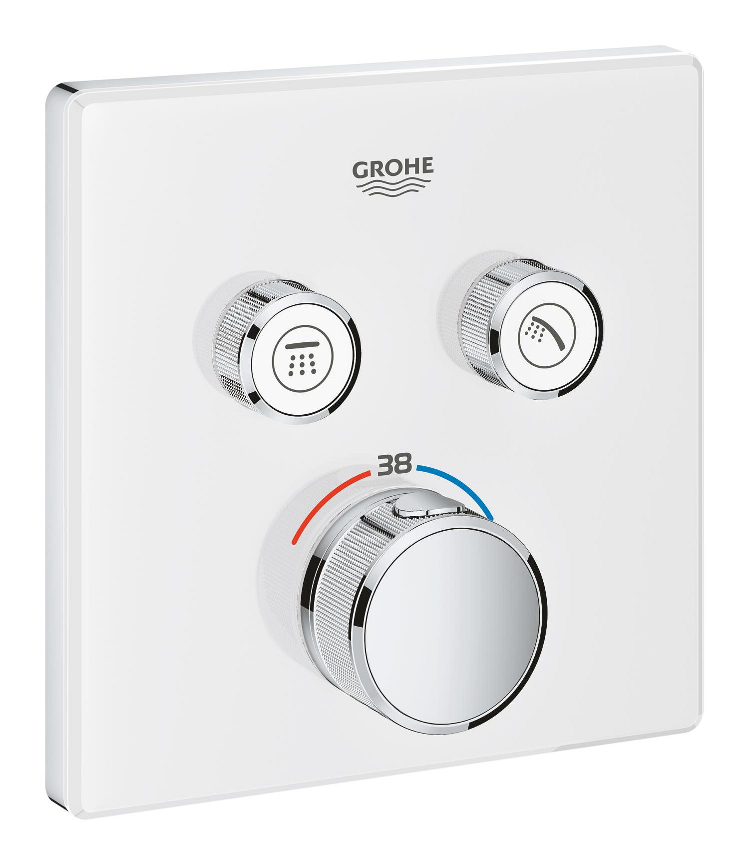 Díl nadomítkový Grohe Grohtherm SmartControl s 2 ventily měsíční bílá/chrom 29156LS0 GROHE