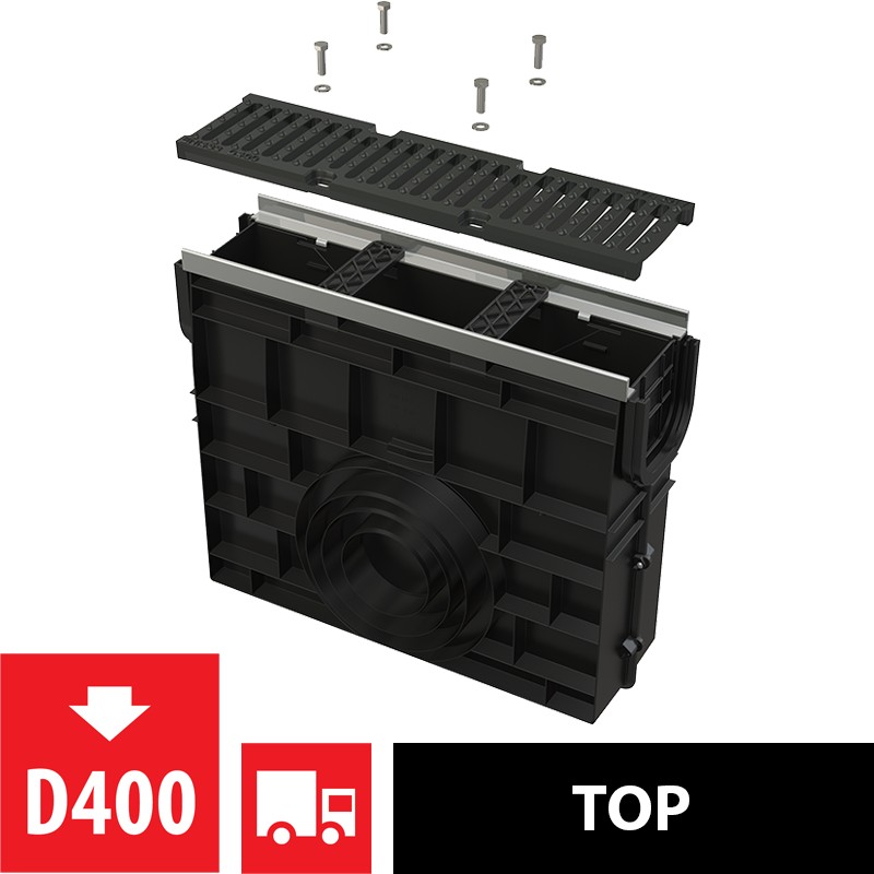 Vpust venkovní žlabová Alca AVZ103R-R201 s kovovým rámem