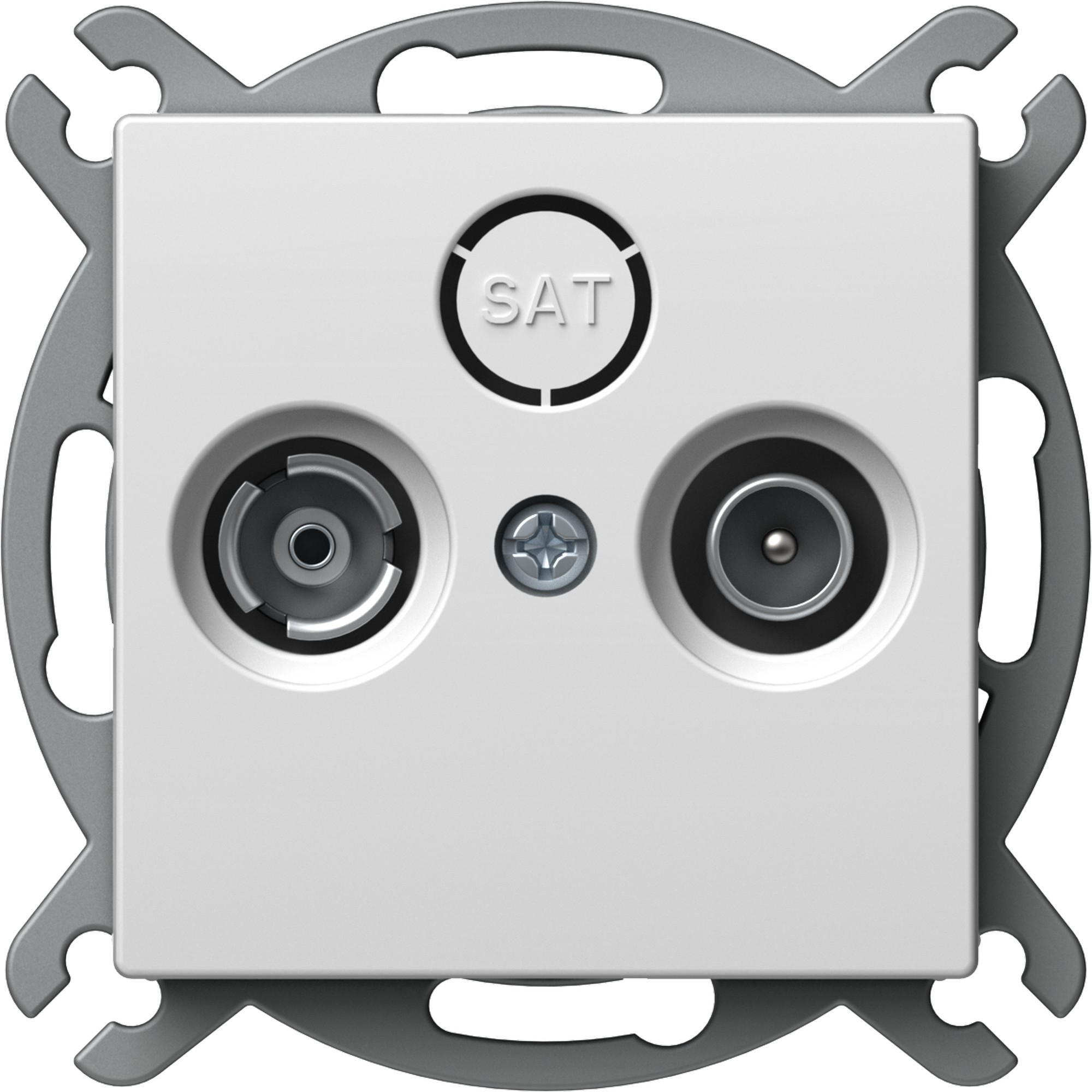 Zásuvka anténní průchozí TEM Logiq TV/R bílá TEM