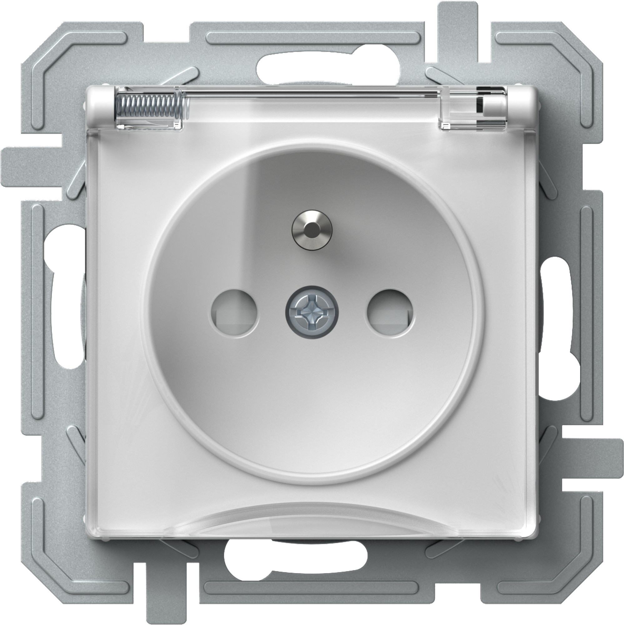 Zásuvka 230 V jednonásobná TEM Logiq IP 44 bílá TEM