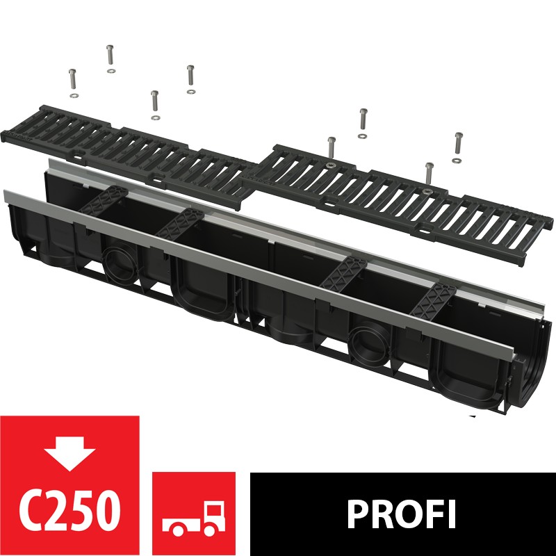 Žlab venkovní Alca AVZ103-R202 s kovovým rámem