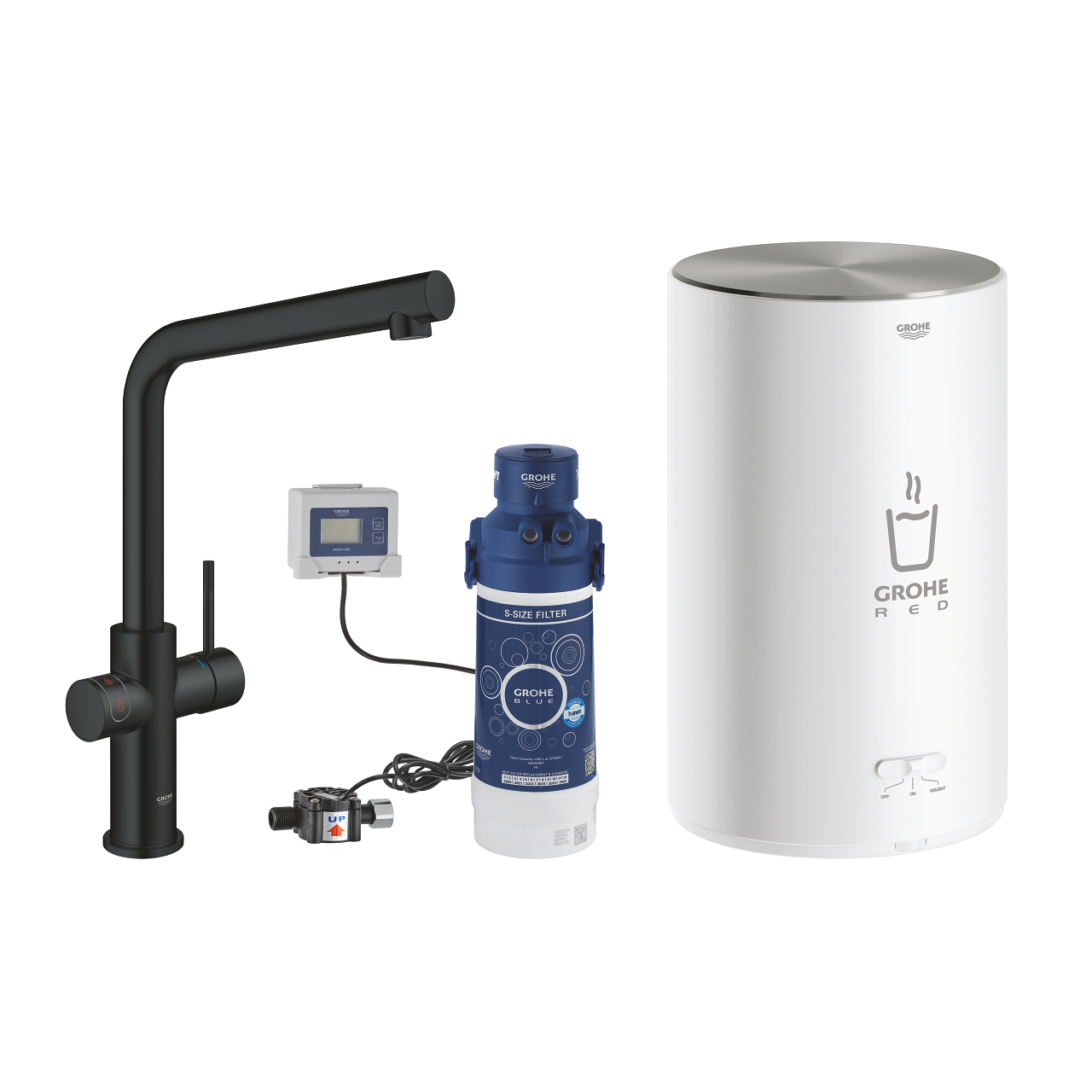 Baterie dřezová stojánková Grohe Red Duo s ohřevem vody a filtrací