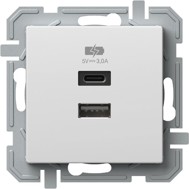 Zásuvka nabíjecí USB TEM Logiq bílá TEM