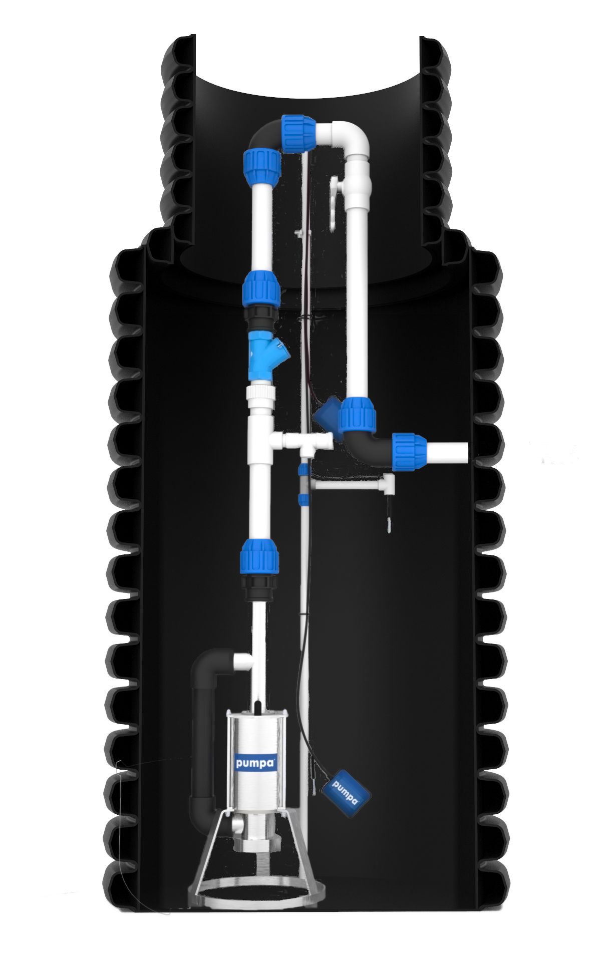 Set s šachtou Pumpa Black line Box 1 VE Morava Master kabel 10 m 230 V