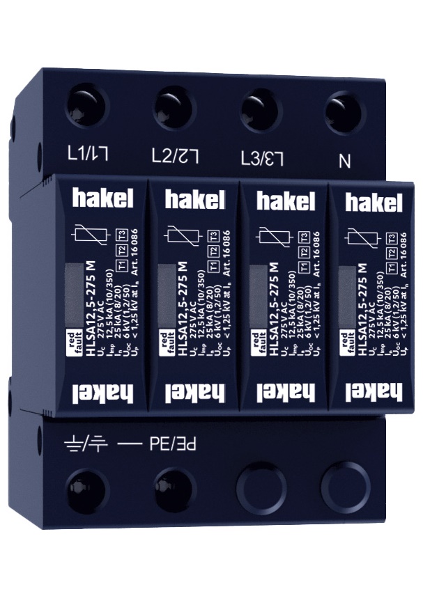 Svodič přepětí T1+T2+T3 Hakel HLSA12