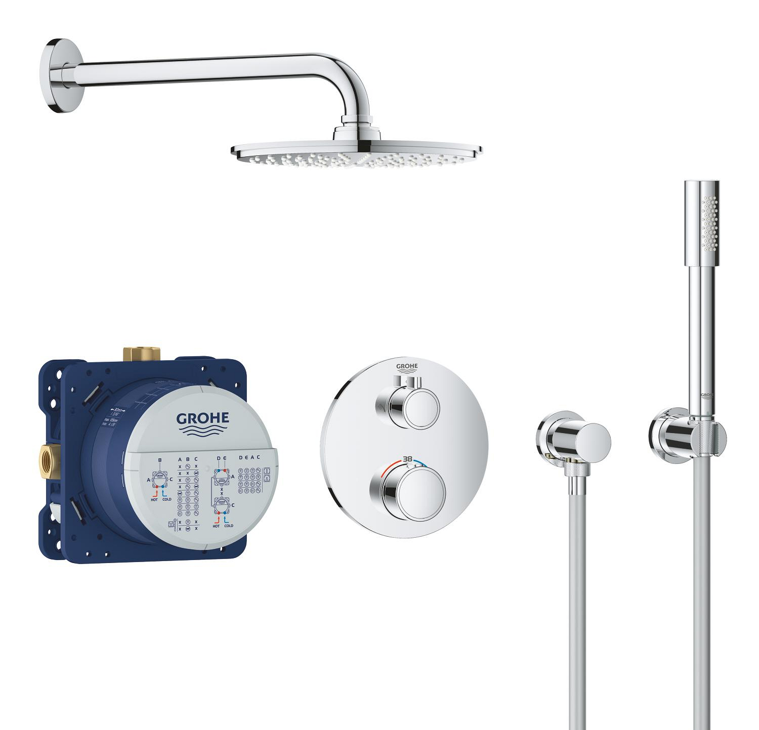 Systém sprchový termostatický Grohe Grohtherm s Rainshower Cosmopolitan 210 34732000 GROHE