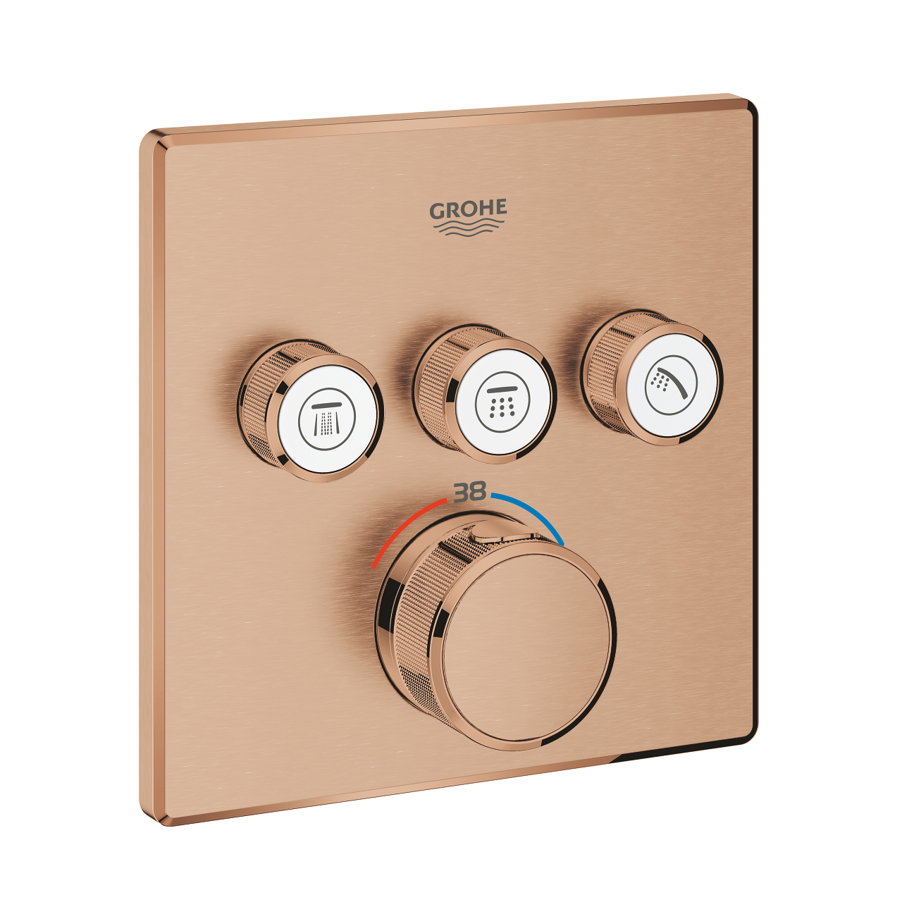 Díl nadomítkový Grohe Grohtherm SmartControl s 3 ventily kartáčovaný Warm Sunset 29126DL0 GROHE