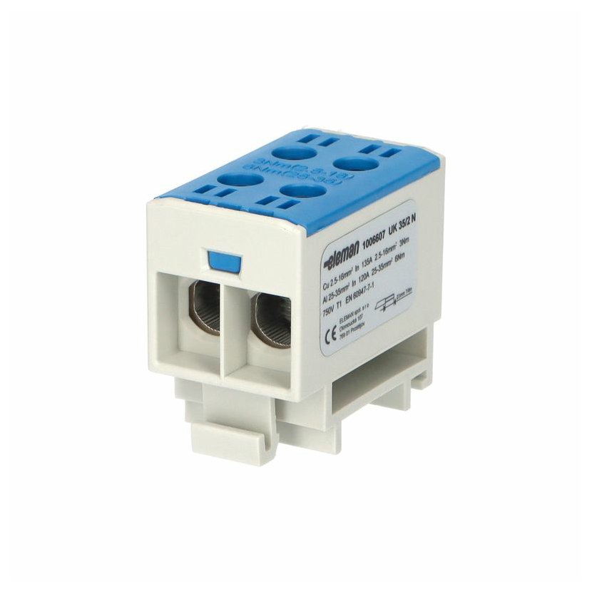 Svorka připojovací univerzální Eleman UK 35/2 N modrá Eleman