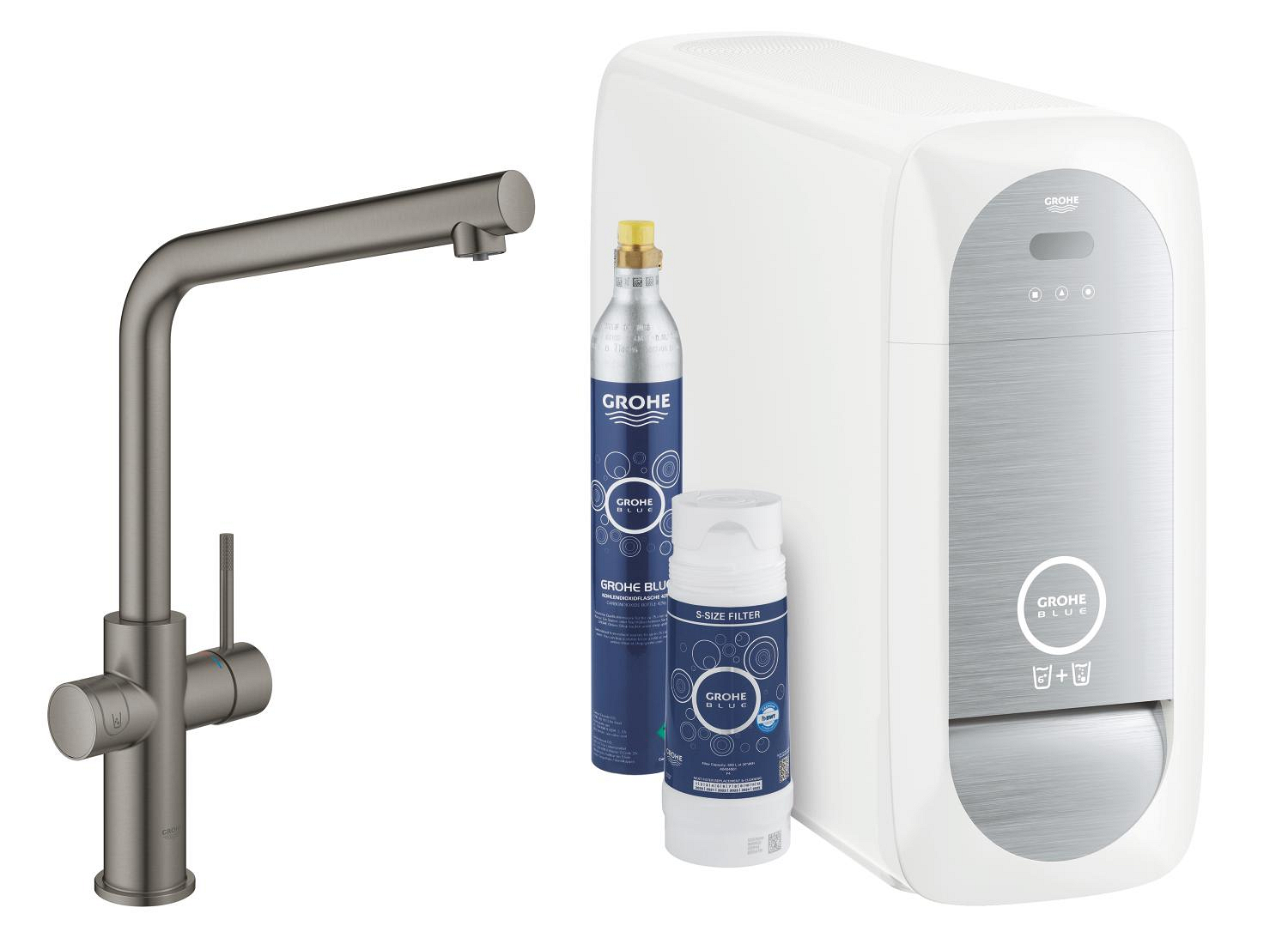 Baterie dřezová stojánková Grohe Blue Home s chladícím zařízením a filtrací