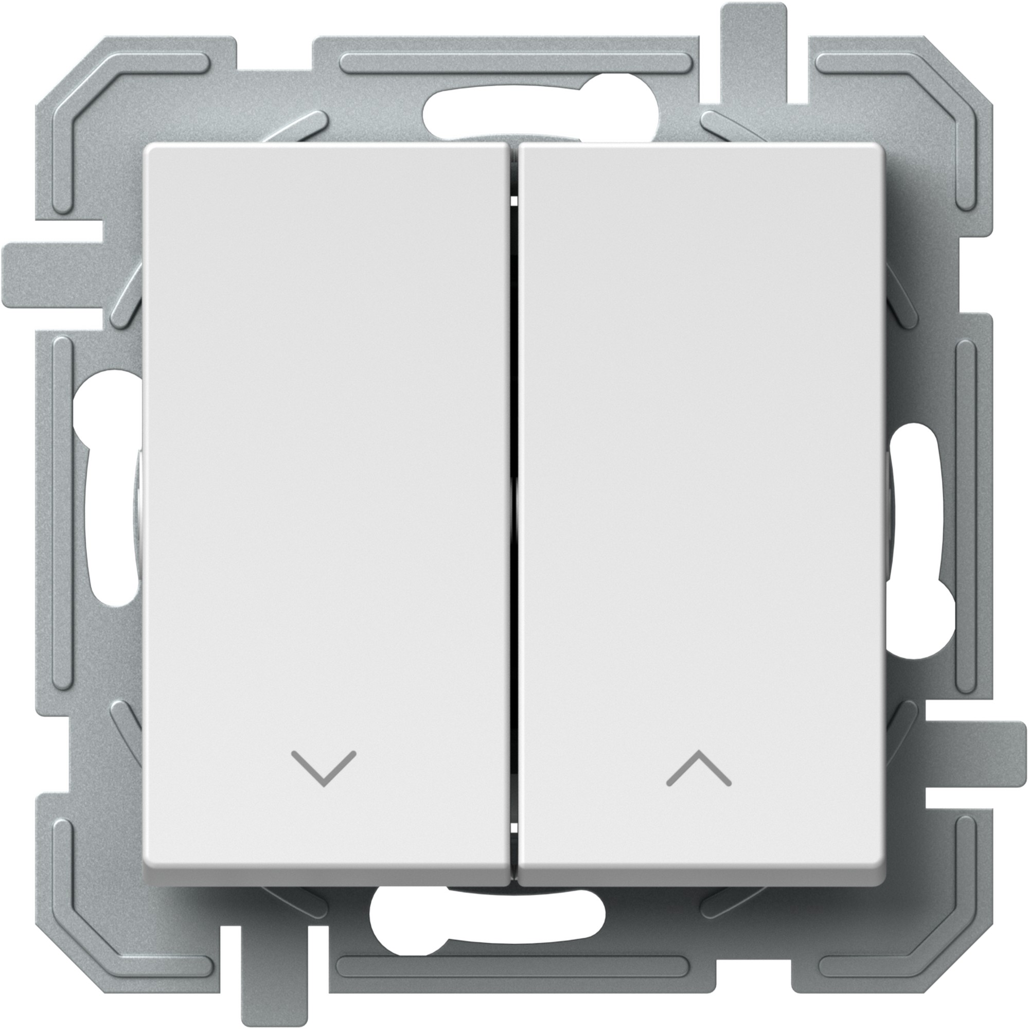Tlačítko dvojité řazení 1/0+1/0 TEM Logiq bílá TEM