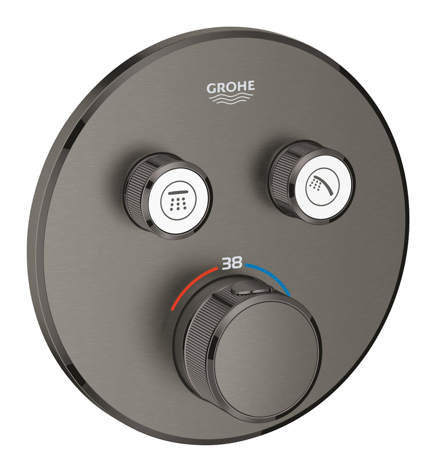 Díl nadomítkový Grohe Grohtherm SmartControl s 2 ventily kartáčovaný Hard Graphite 29119AL0 GROHE