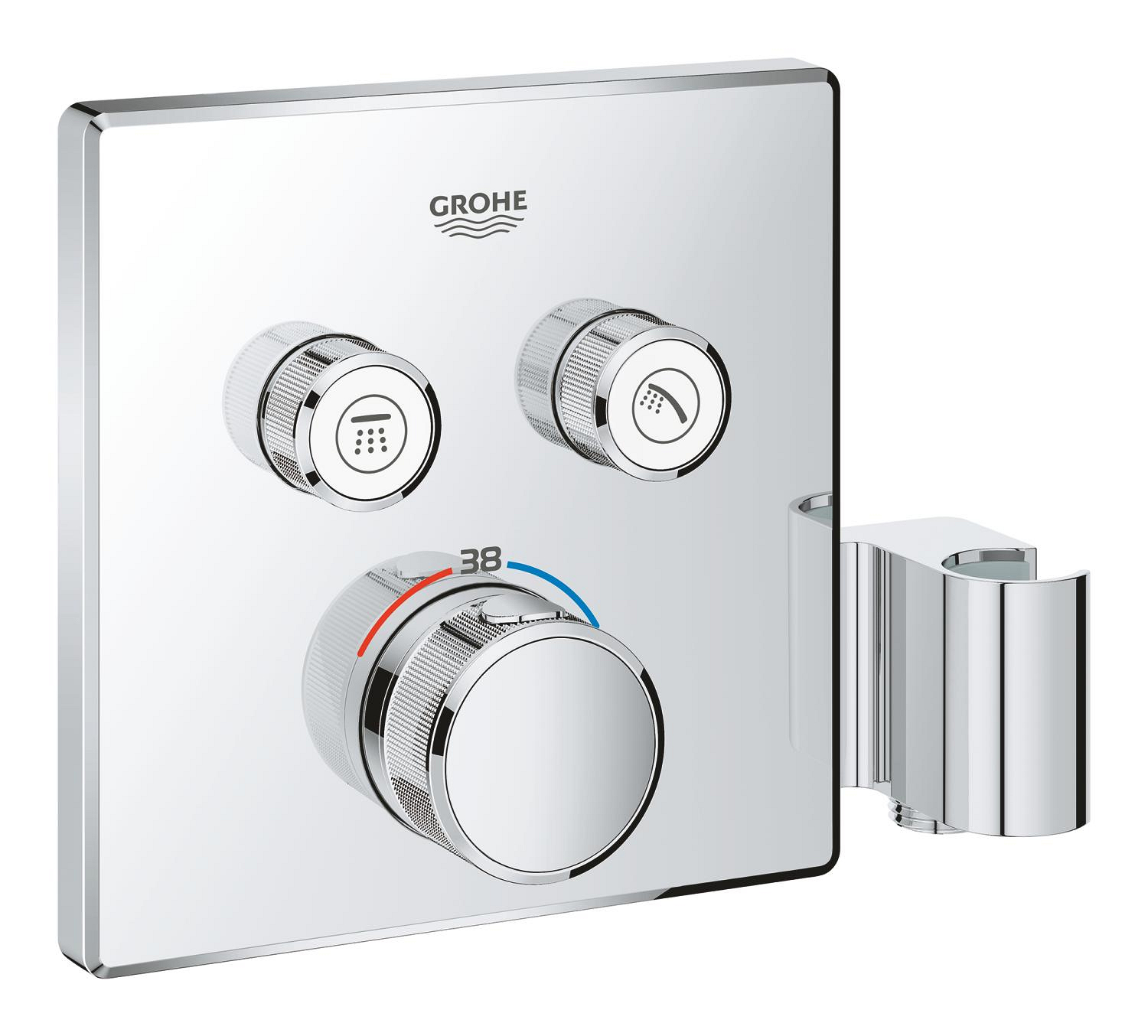 Díl nadomítkový Grohe Grohtherm SmartControl s 2 ventily s držákem chrom 29125000 GROHE