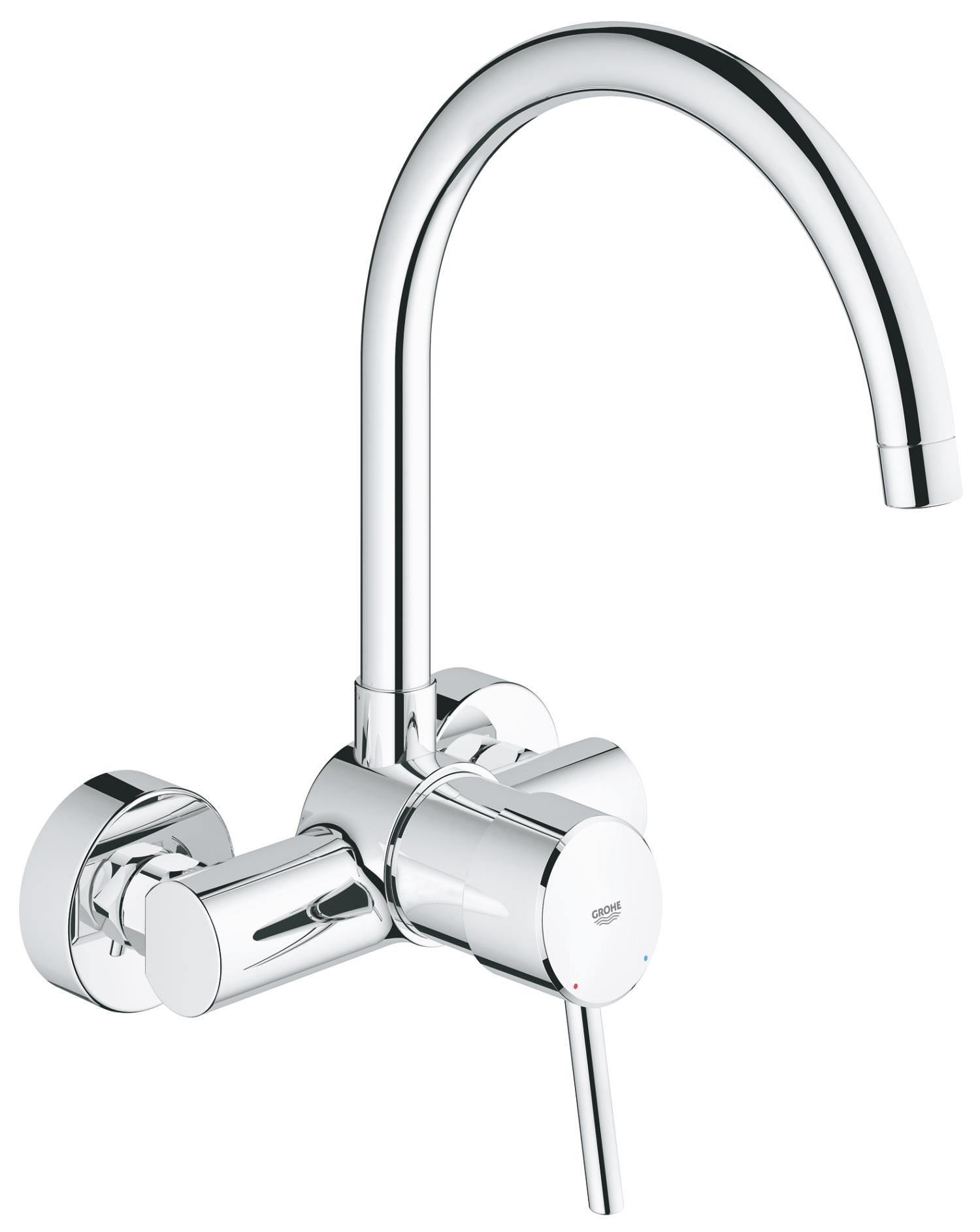 Baterie dřezová nástěnná Grohe Concetto 150 mm chrom 32667001 GROHE