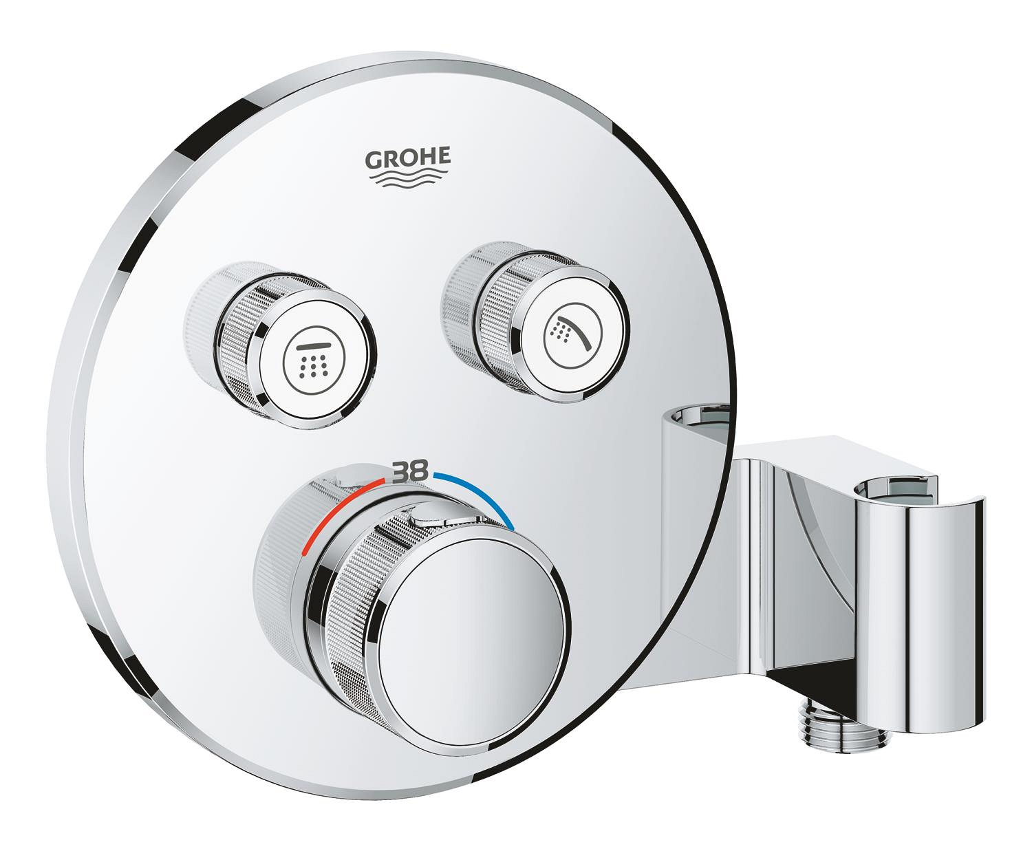Díl nadomítkový Grohe Grohtherm SmartControl s 2 ventily s držákem chrom 29120000 GROHE