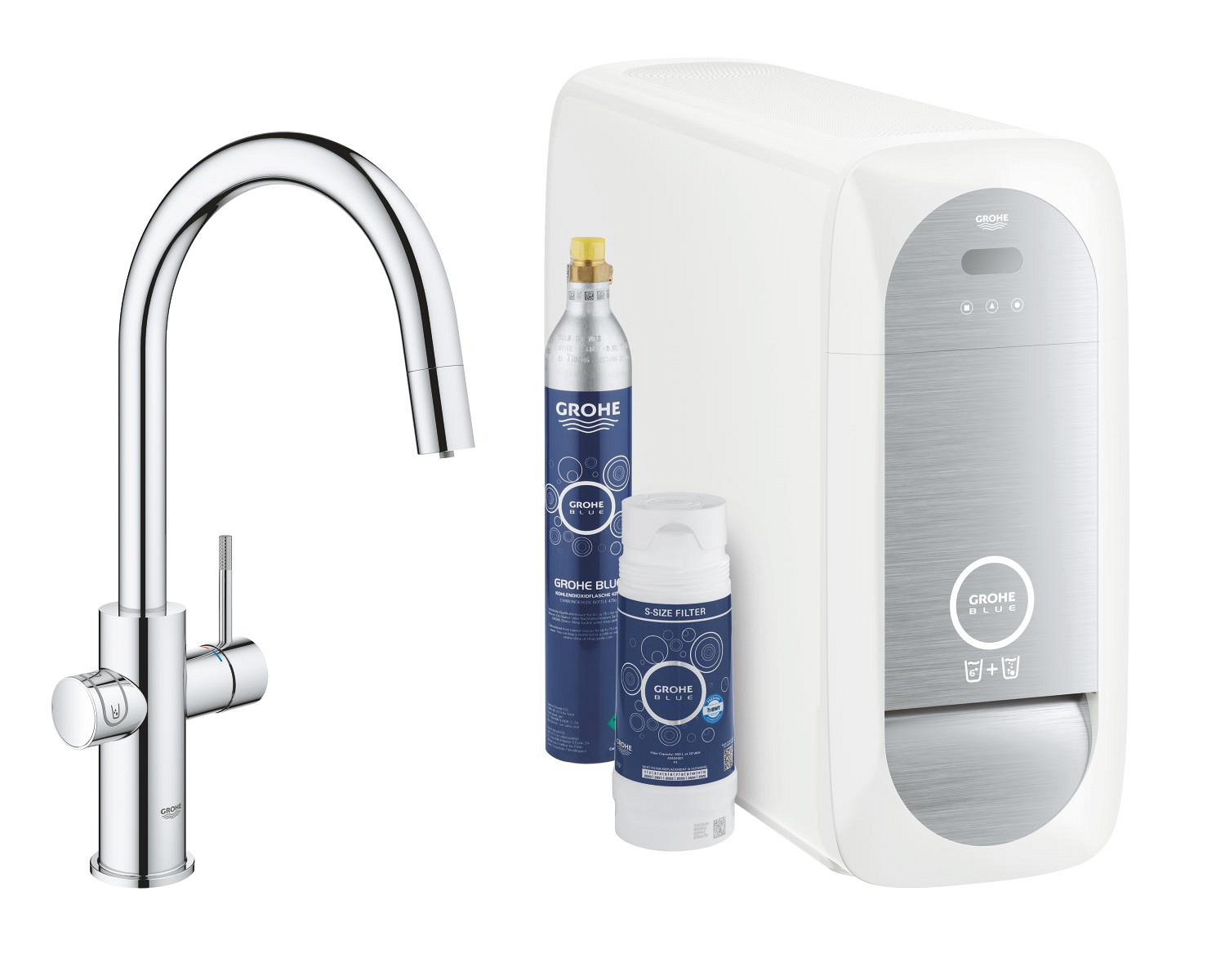 Baterie dřezová stojánková Grohe Blue Home s chladícím zařízením a filtrací