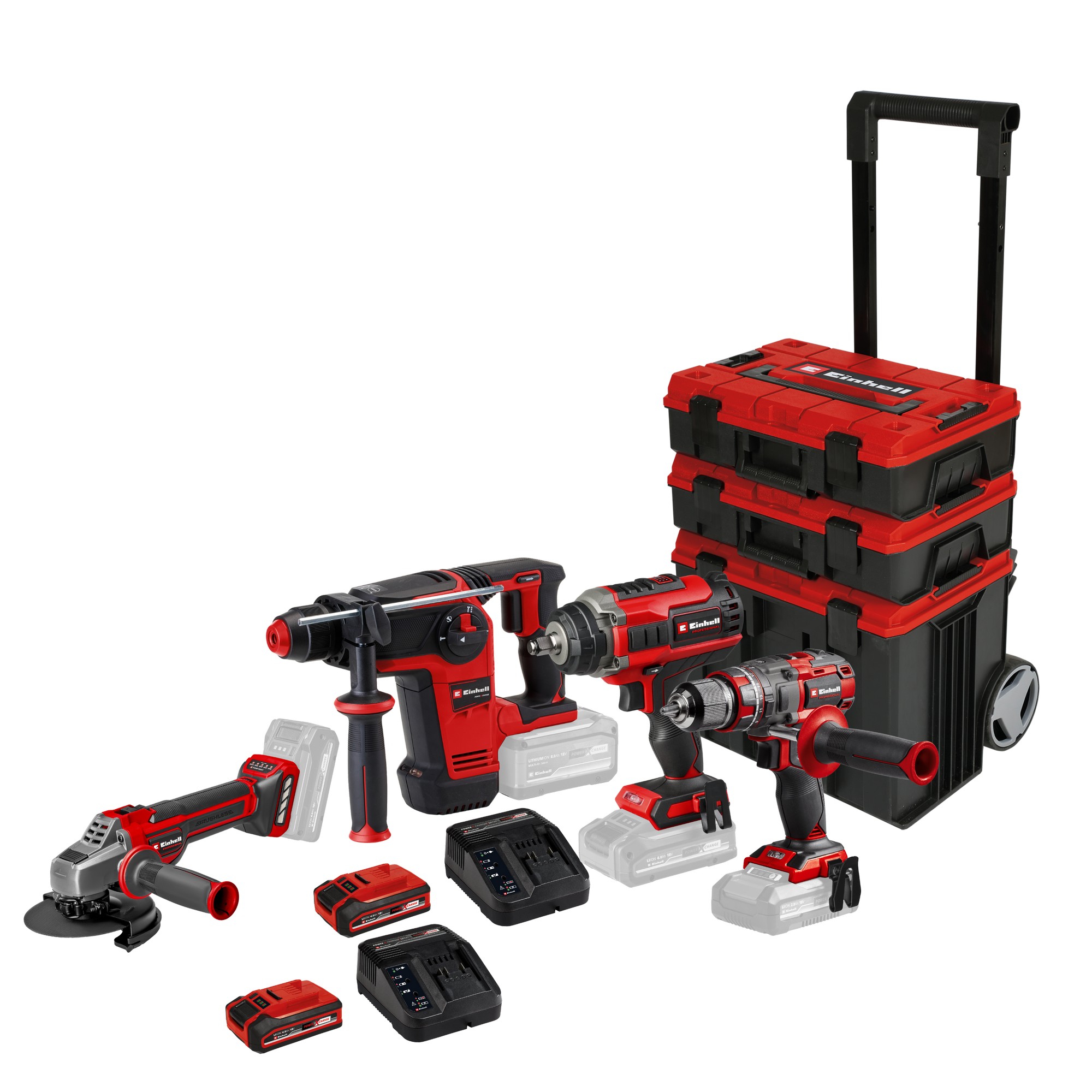 Sada AKU nářadí Einhell Professional TP-TK 18/4 (2× 4 Ah +) Einhell