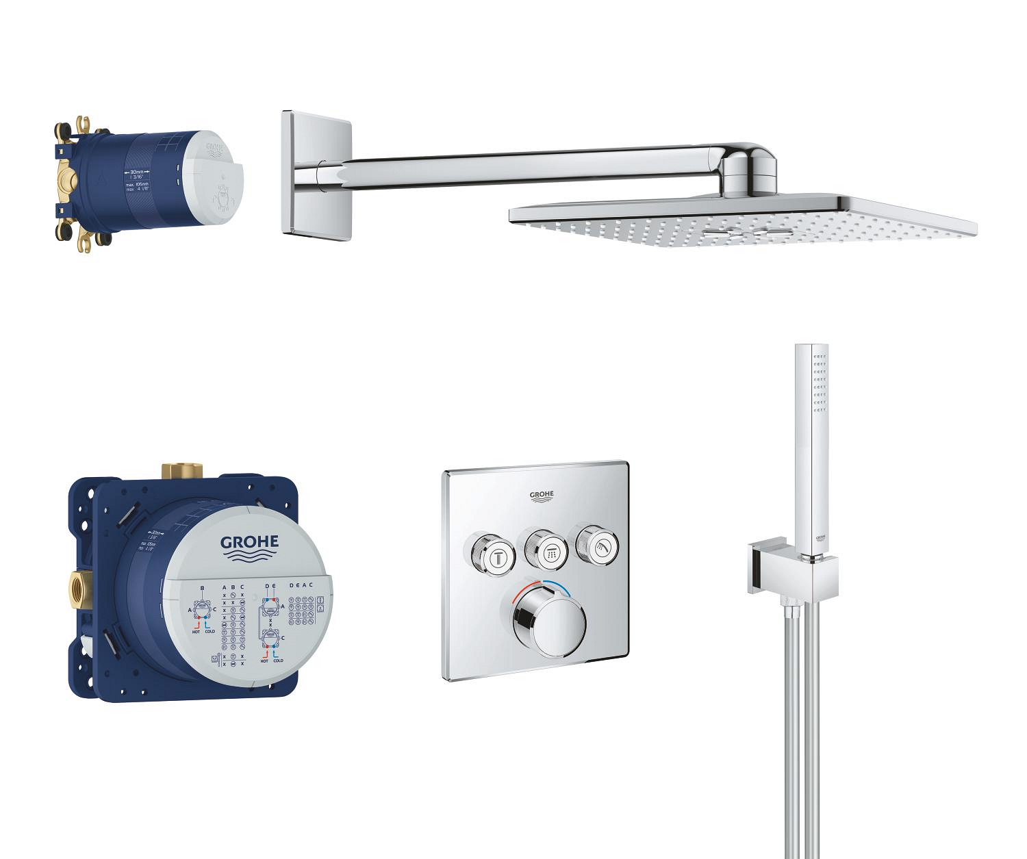 Systém sprchový termostatický Grohe SmartControl s Rainshower 310 SmartActive 34712000 GROHE