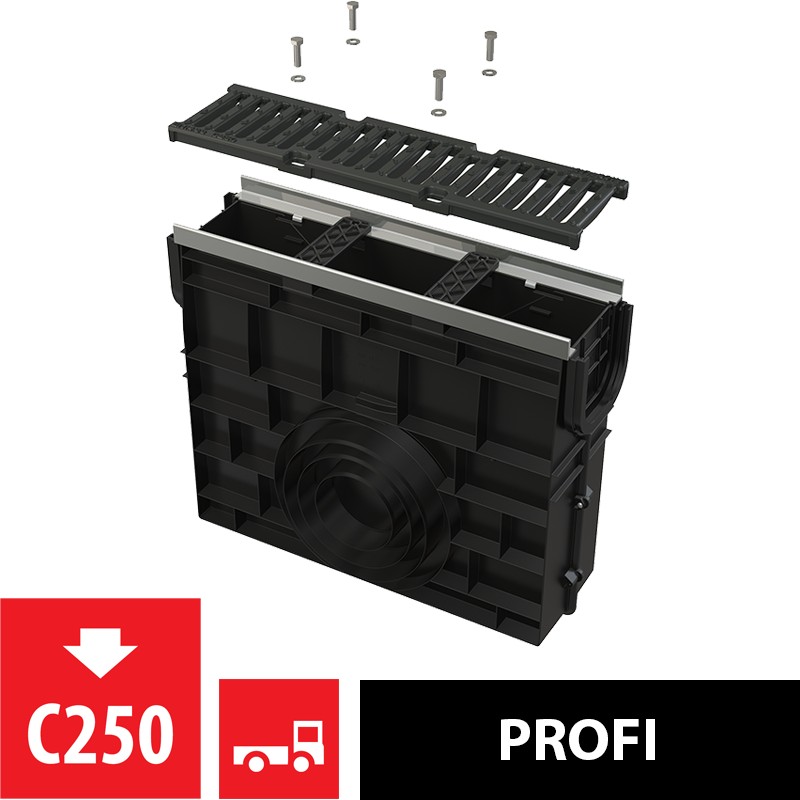 Vpust venkovní žlabová Alca AVZ103R-R202 s kovovým rámem