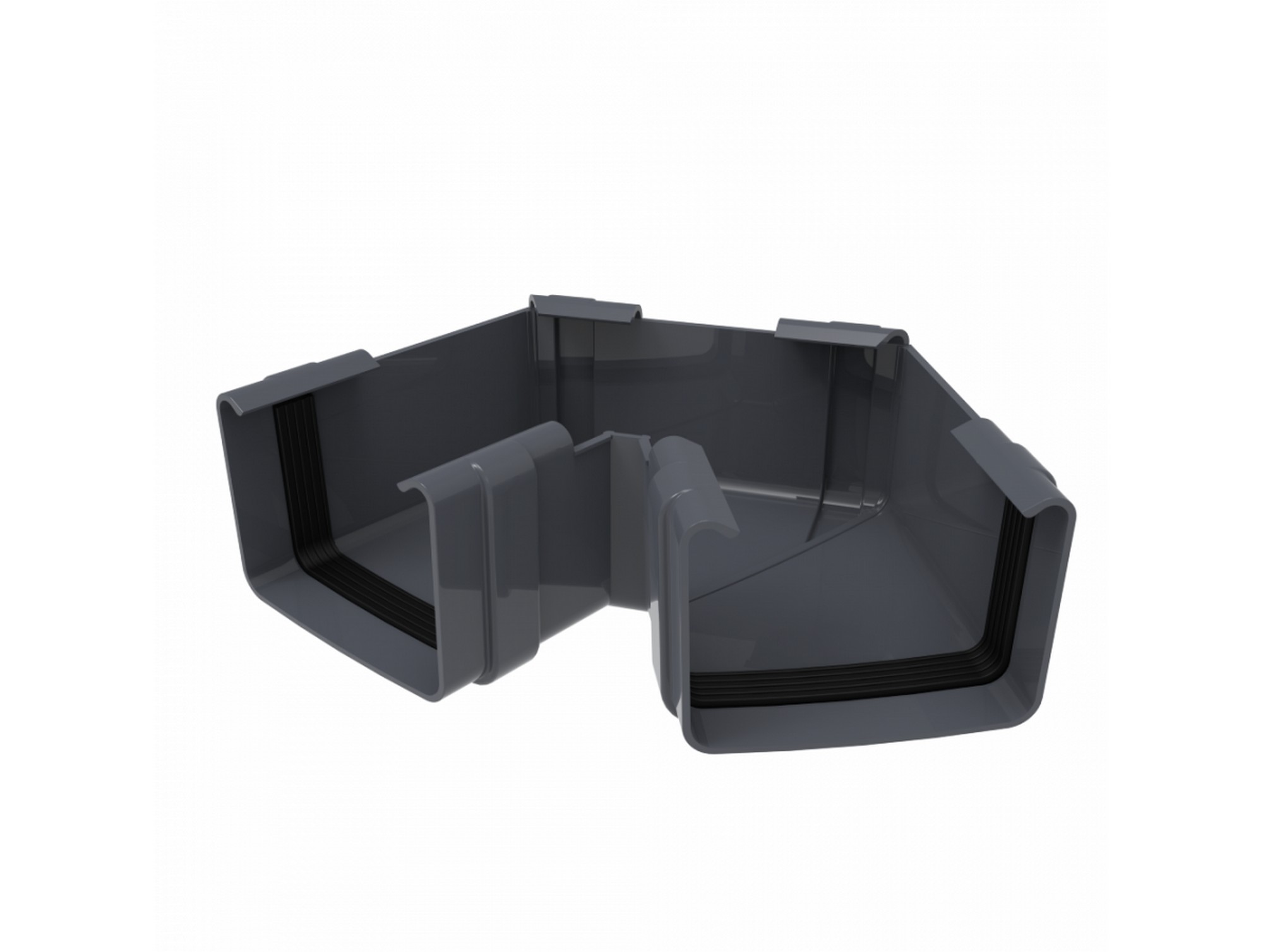 Roh variabilní hranatý GuttaKROP PVC antracit 50–89° GUTTA