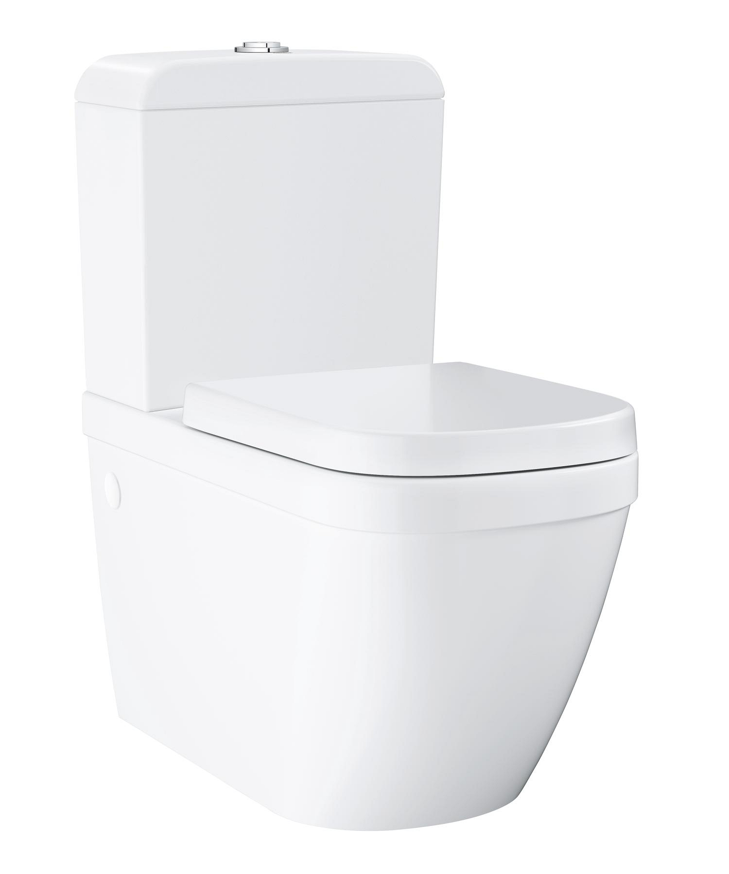 WC kombinované GroheEuro Ceramic vodorovný odpad Rimless včetně sedátka GROHE