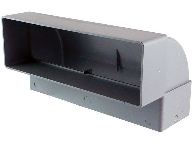 Potrubí čtyřhranné oblouk vertikální Regulus 60×200 mm 90 ° Regulus