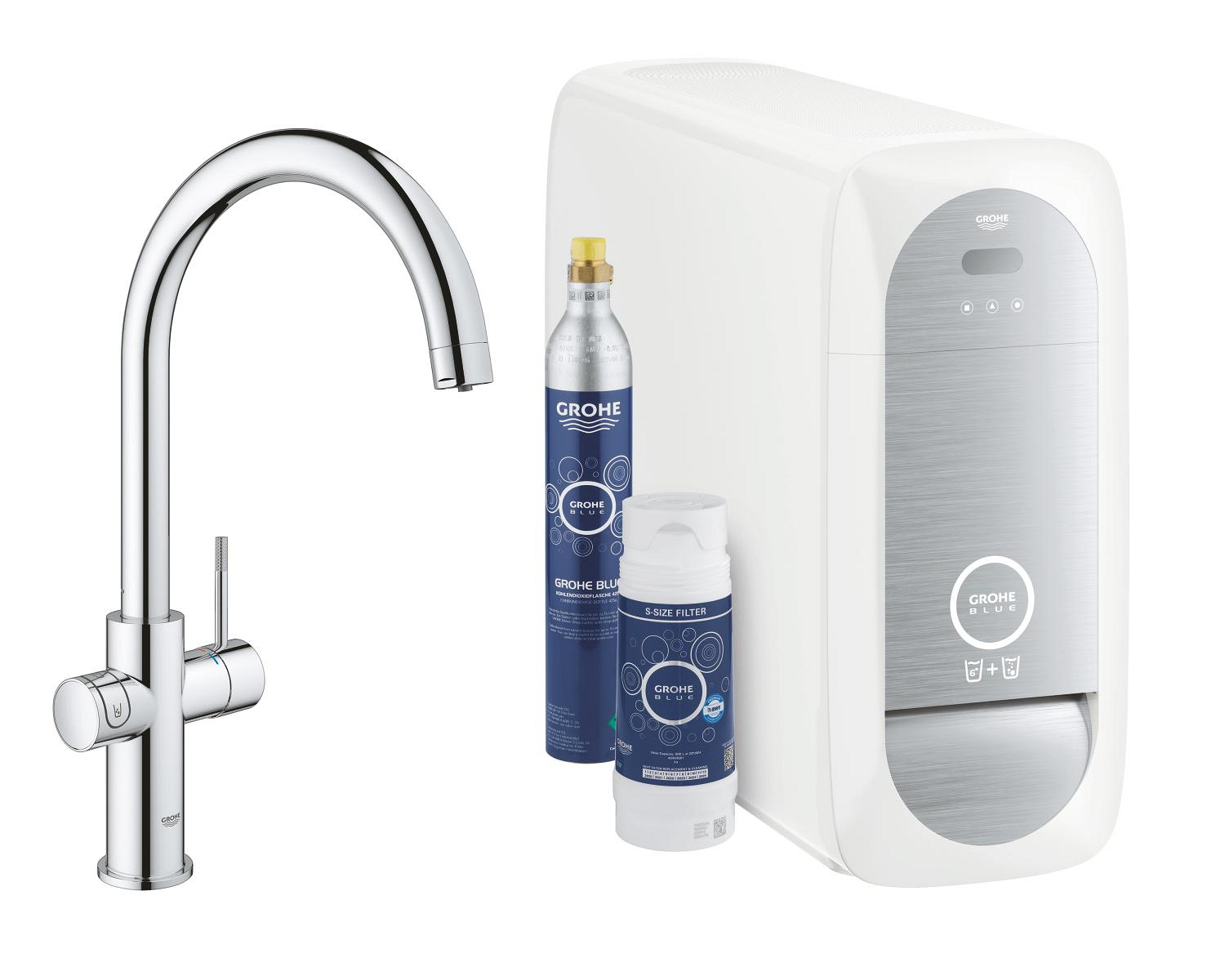 Baterie dřezová stojánková Grohe Blue Home s chladícím zařízením a filtrací